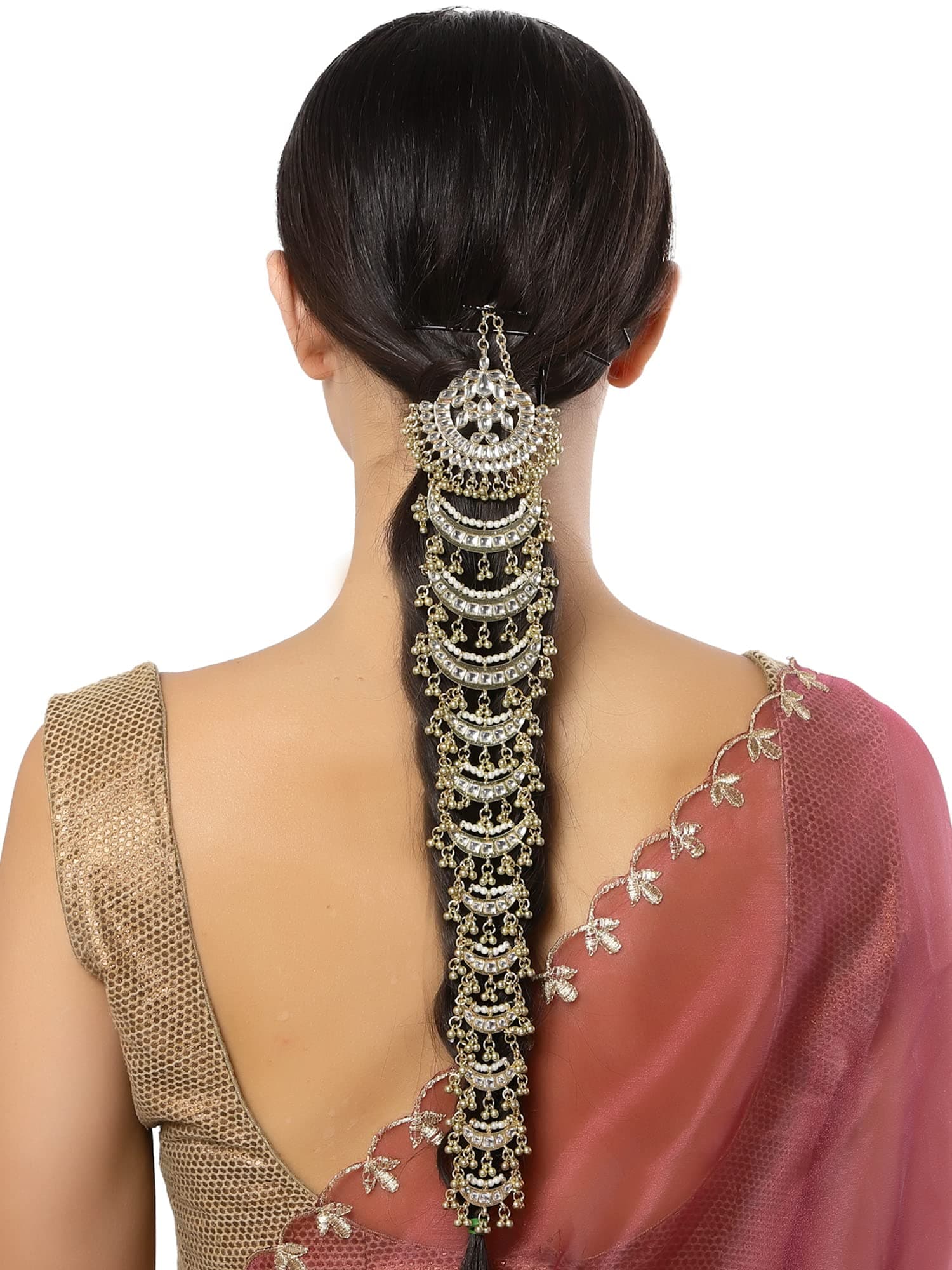 Karatcart HAIRBAND, One Size, Kundan