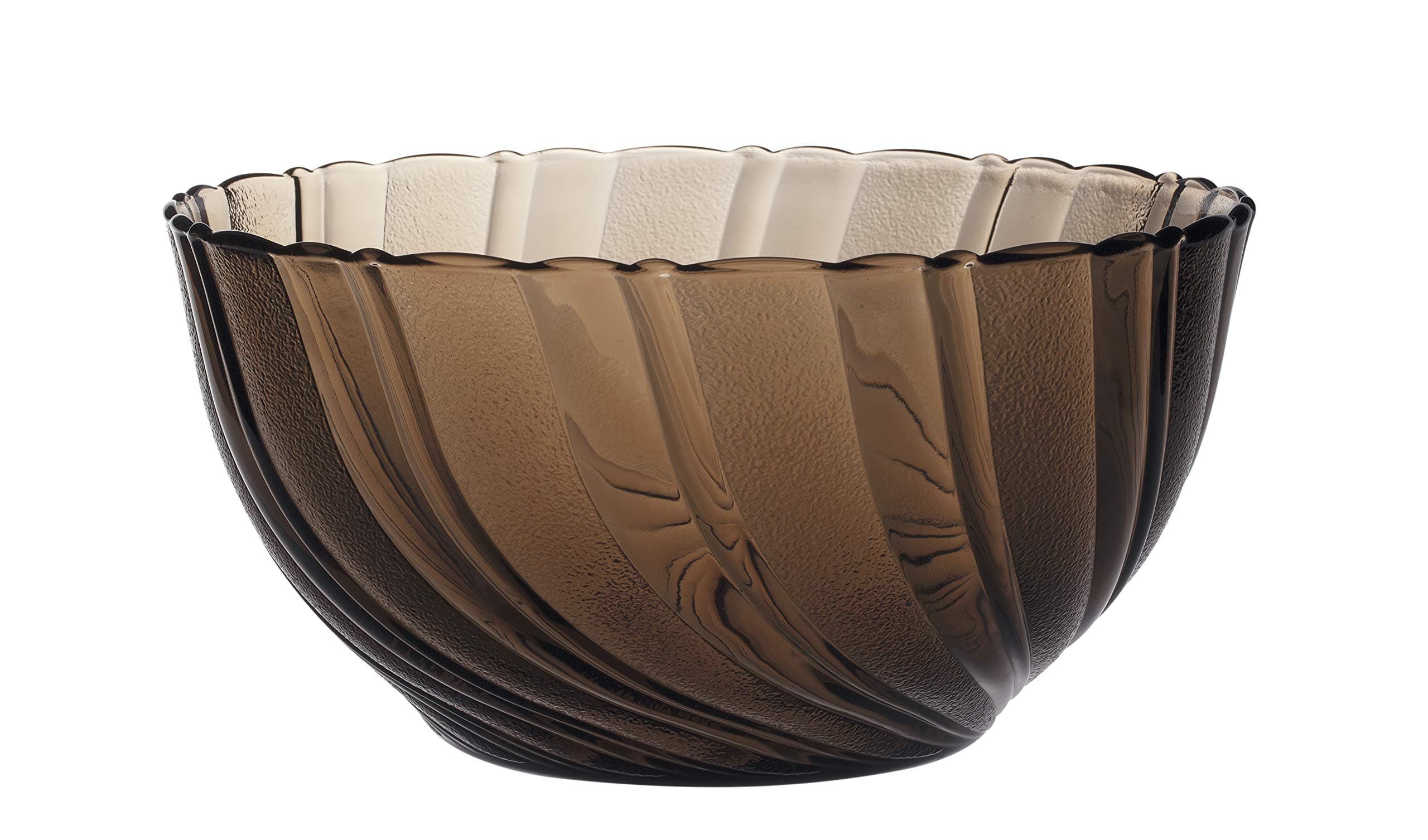 Duralex2003CF03A1111 Beau Rivage Bowl, Salad Bowl, Bowl, 22.5 cm, 2.6 Litres, Glass, Brown, Pack of 1