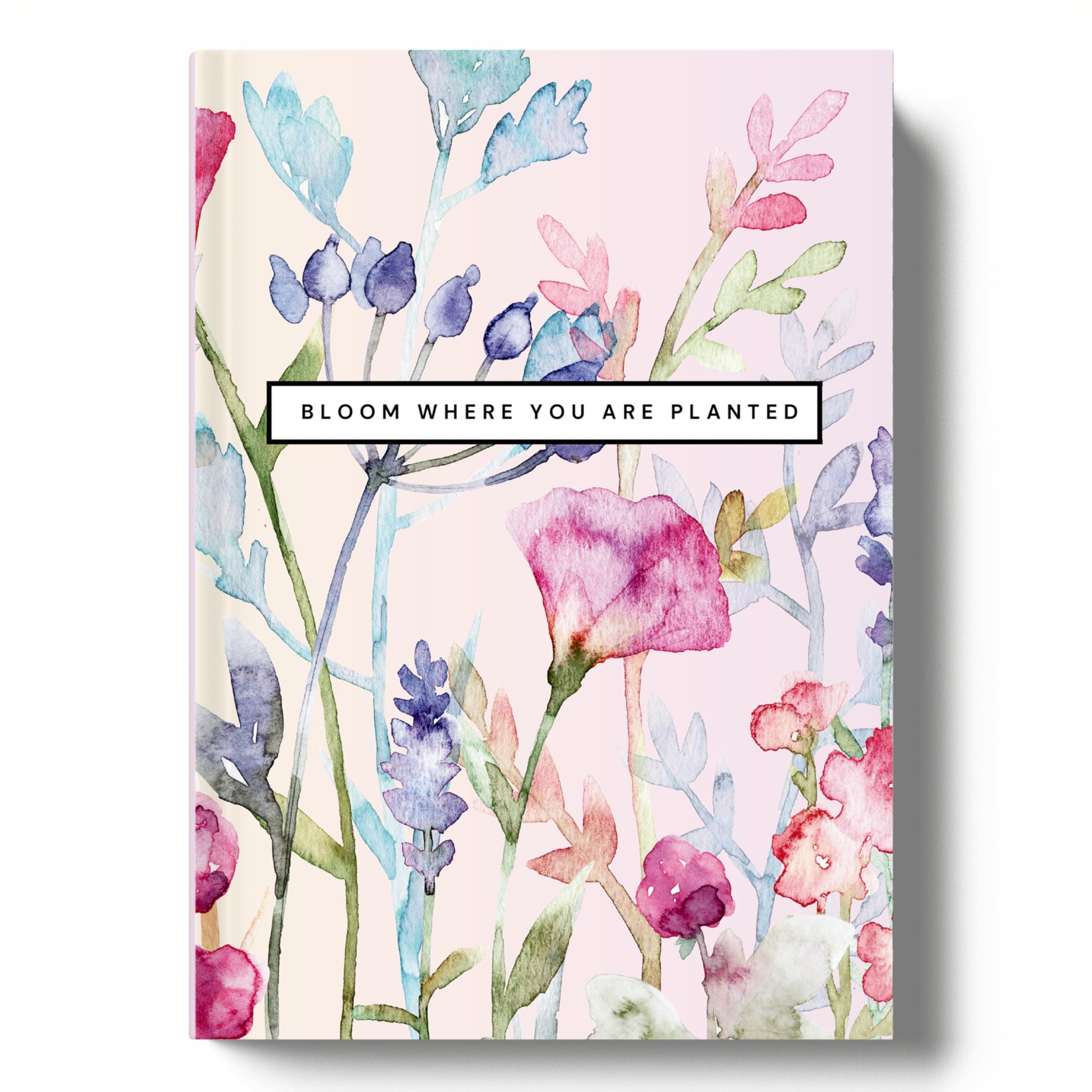 Hardbound 2024 Undated Planner- A5 Size, 12 Monthly Spreads, 52 Weekly Spreads, Habit Tracker, Utility Pages (Bloom Where You Are Planted)