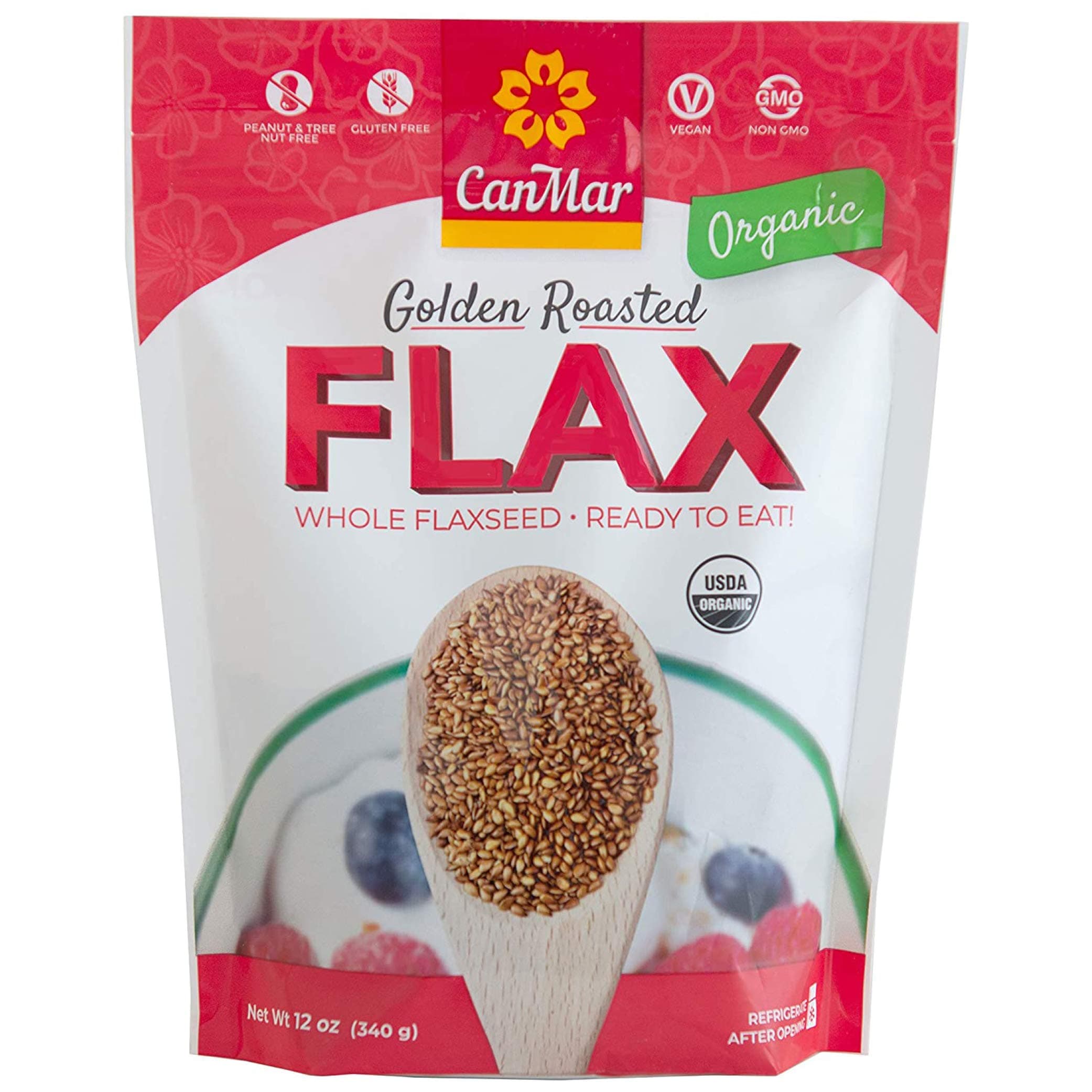 CanMar ORGANIC Golden Roasted Flax 12oz
