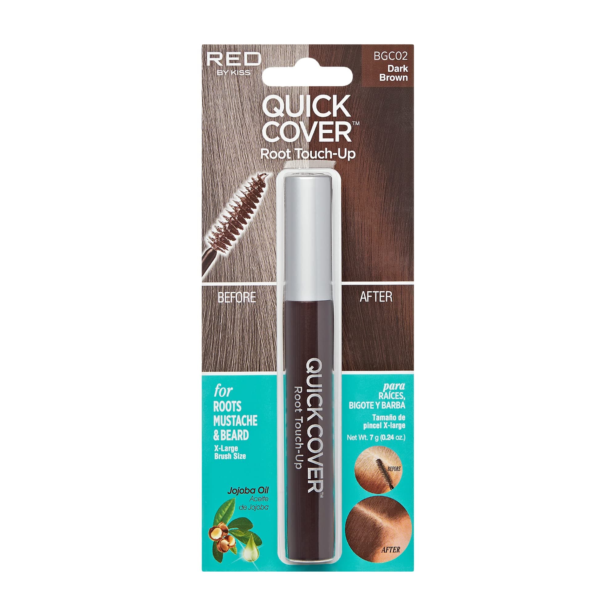 Kiss Quick Cover Gray Hair Touch Up Dark Brown X-Large 7g