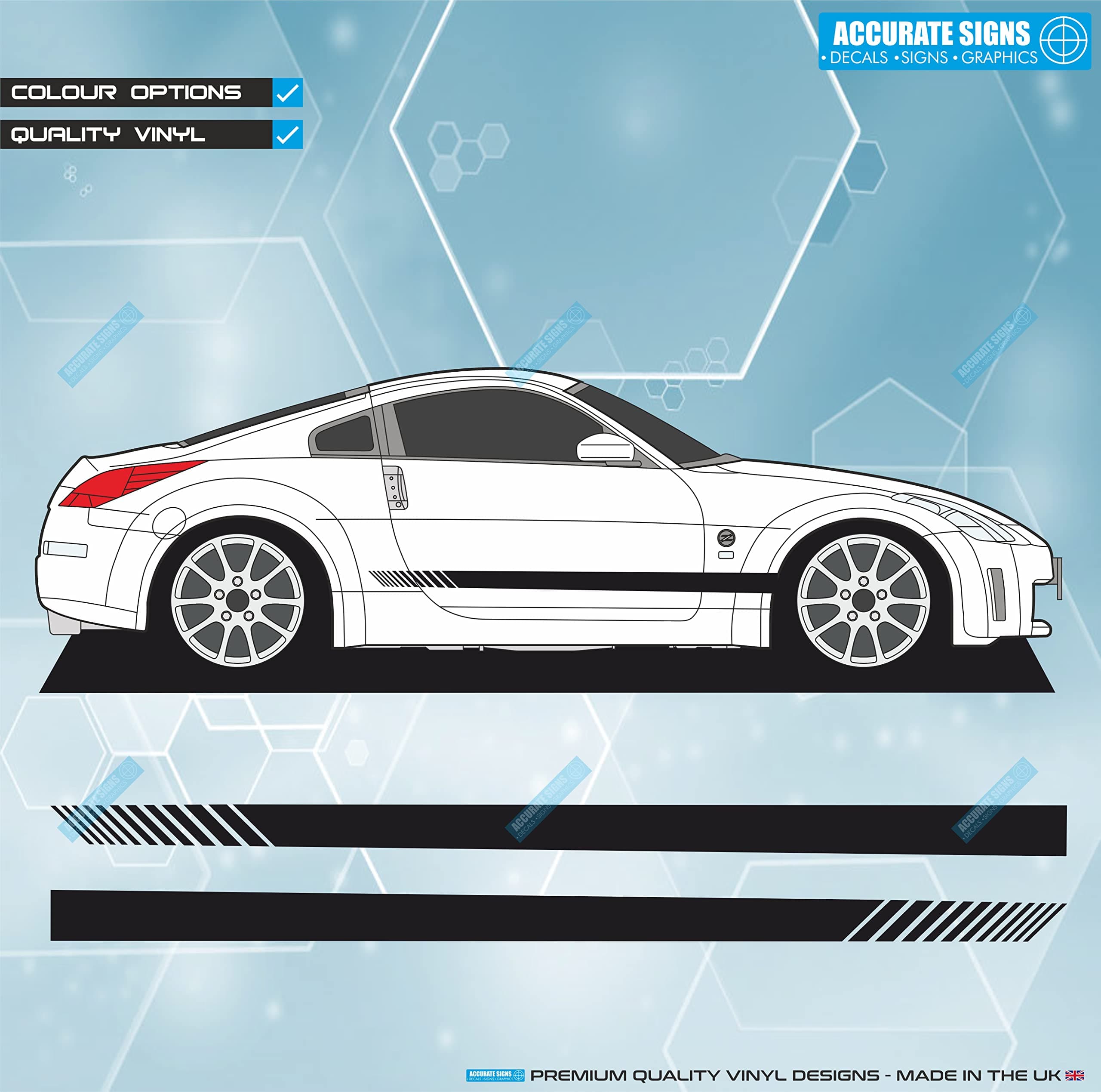 Stickers for 370z Stripes Graphics Fade Decal Sticker Kit