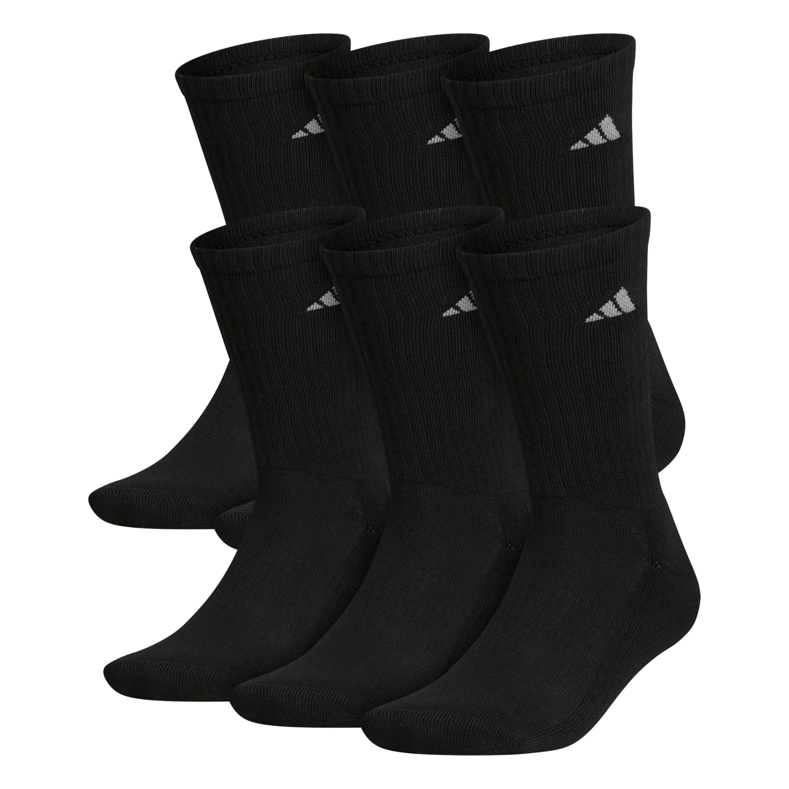 Men's Athletic Cushioned Crew Socks (6 Pairs) Durable & Comfortable