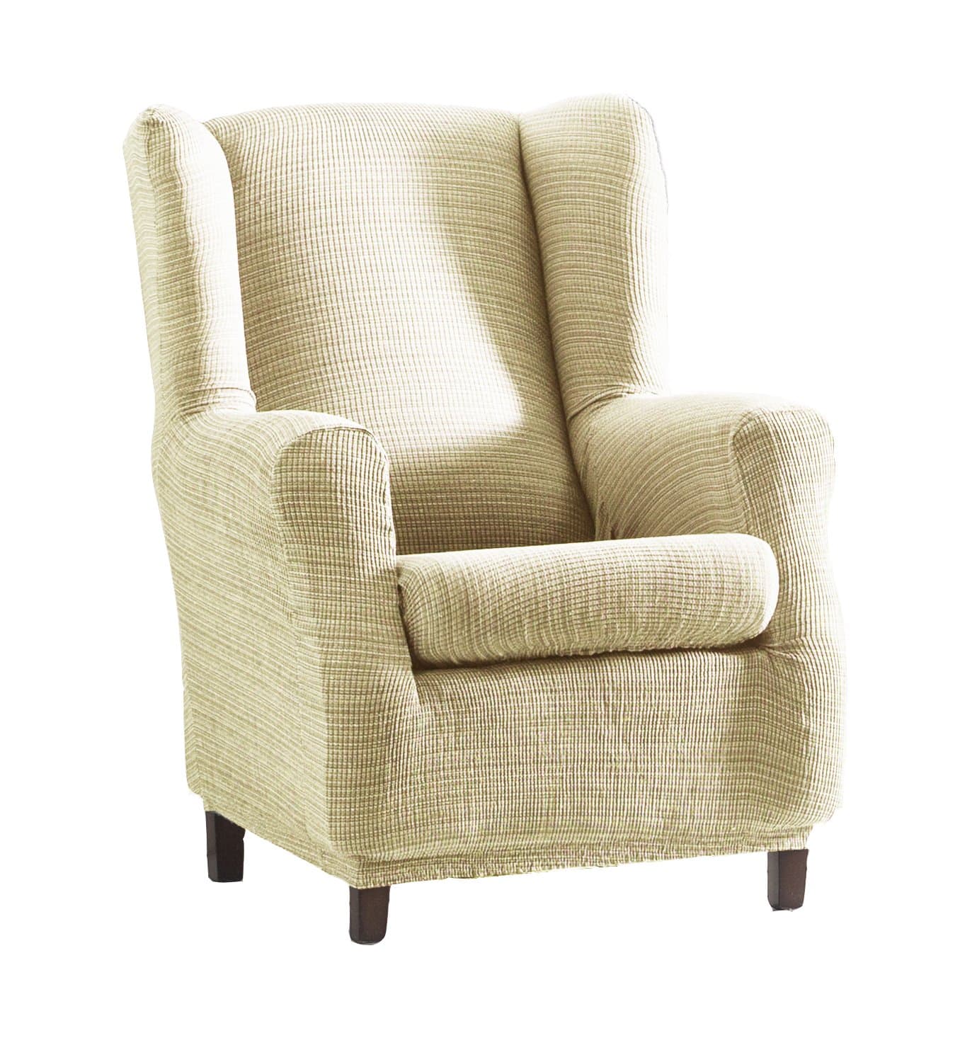 Eysa Aquiles Elastic Wing Chair Cover Colour 00-Ecru, Polyester-Cotton 37 x 29 x 5 cm