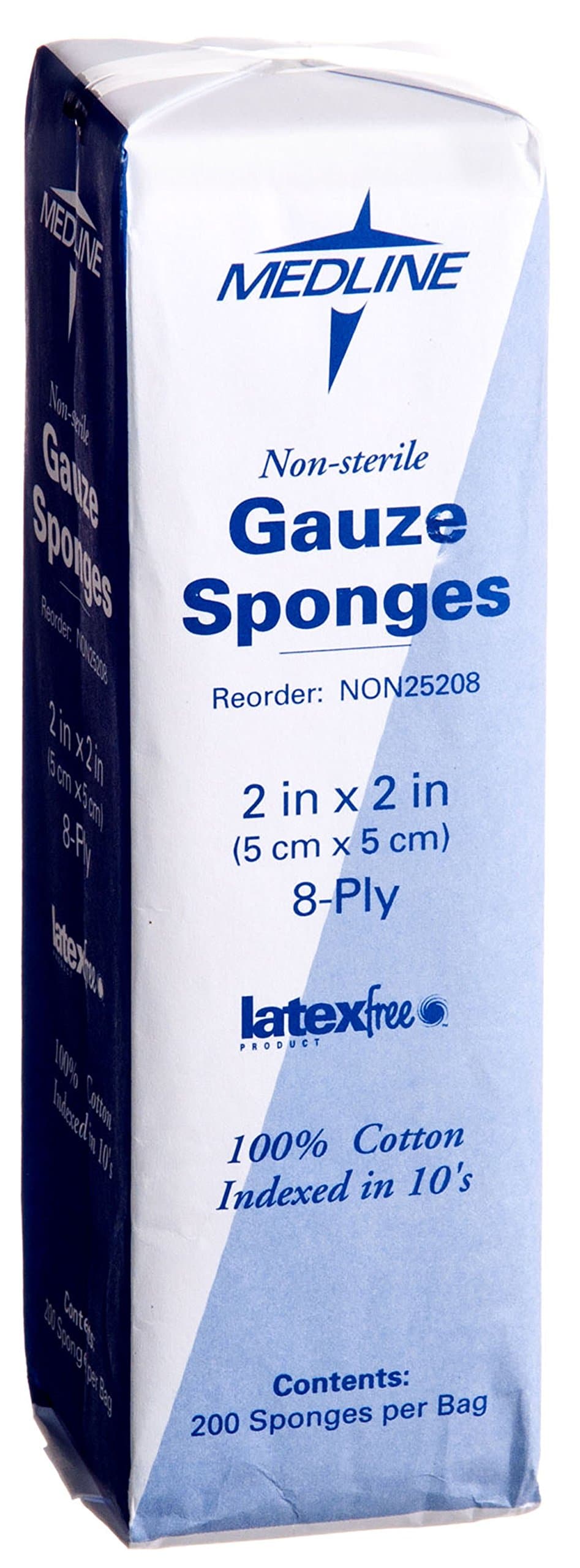 Medline Woven Non, Sterile Gauze Sponges, Non25208, 1 Pound