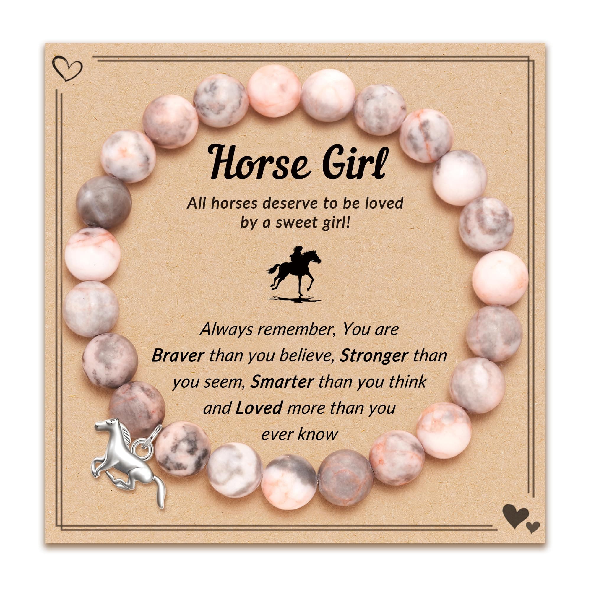 FYUKISS Horse Charm Bracelet for Girls - Horse Loving Daughter, Granddaughter, Niece - Birthday &