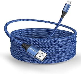Long Micro USB Cable 10ft Android Charger Cable Durable Fast Phone Charger Cord Android Charging Cable for Samsung Galaxy S7 S6 S7 Edge S5 S2 J7 J7V J5 Note 5 4 LG G4 HTC PS4 Camera MP3(blue)