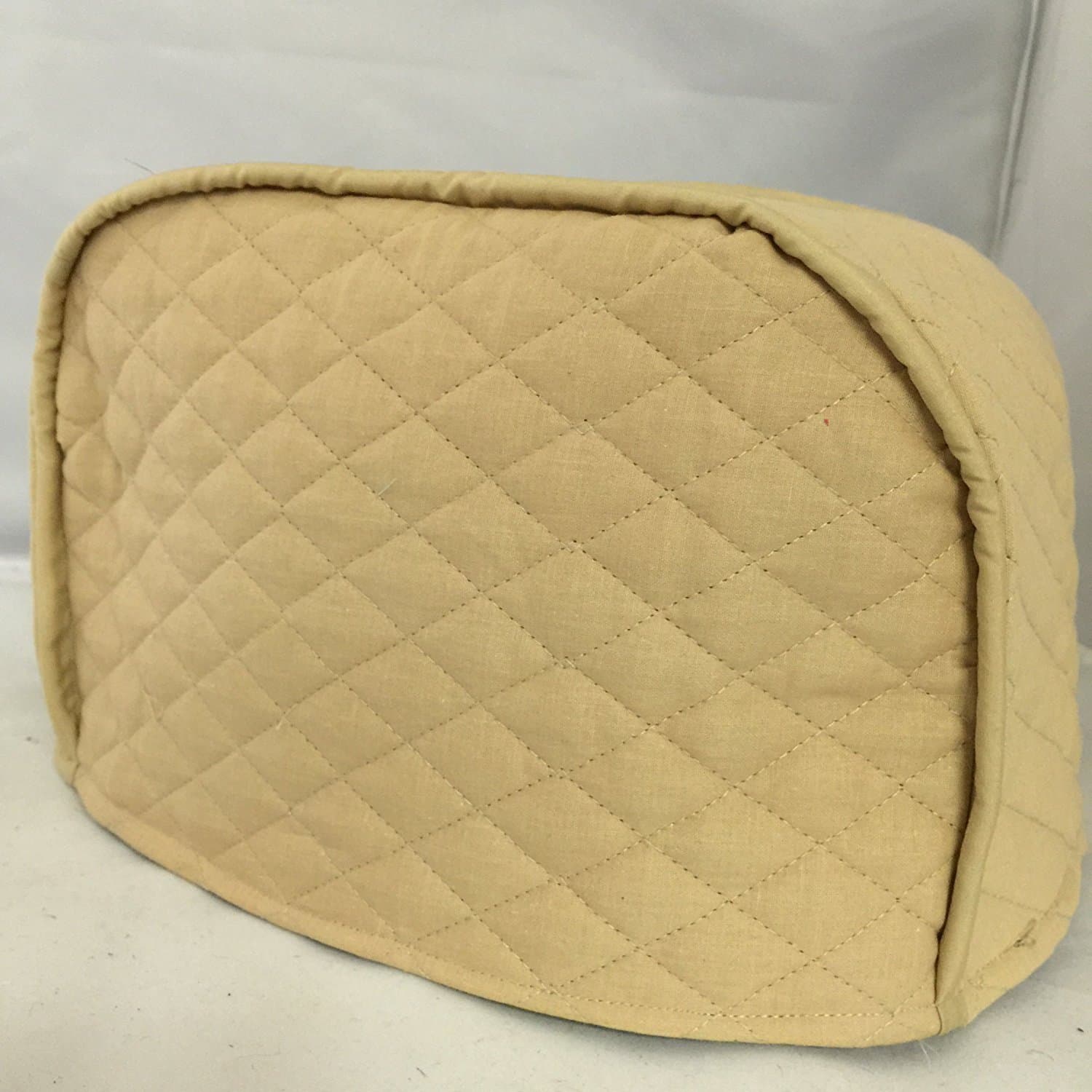 4 Slice Toaster Cover - Long Slot (15.75"x8"x8") / Quilted Double Faced Cotton, Beige