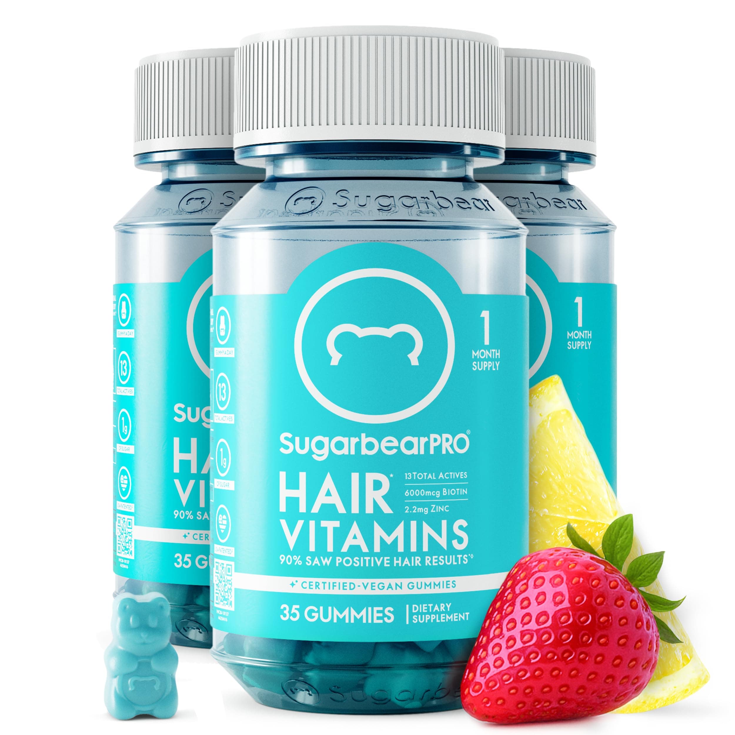 SugarBearHair Hair Vitamins, Gummies, 60 Count (Pack of 2)