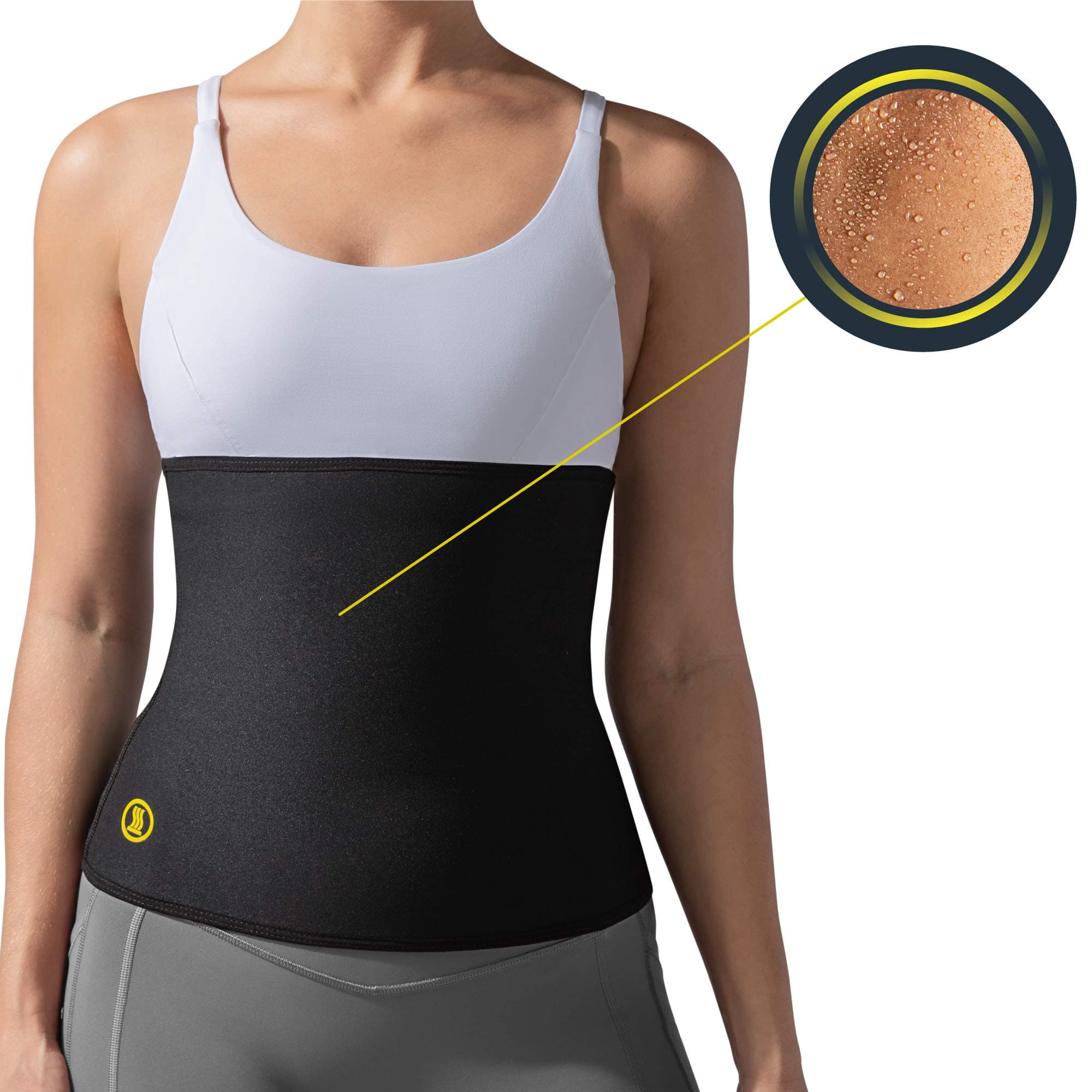 HOT SHAPERS Hot Belt for Women – Sweat Enhancing Neoprene Stomach Shaper and Belly Fat Burner for a Slimmer & Trimmer Waist