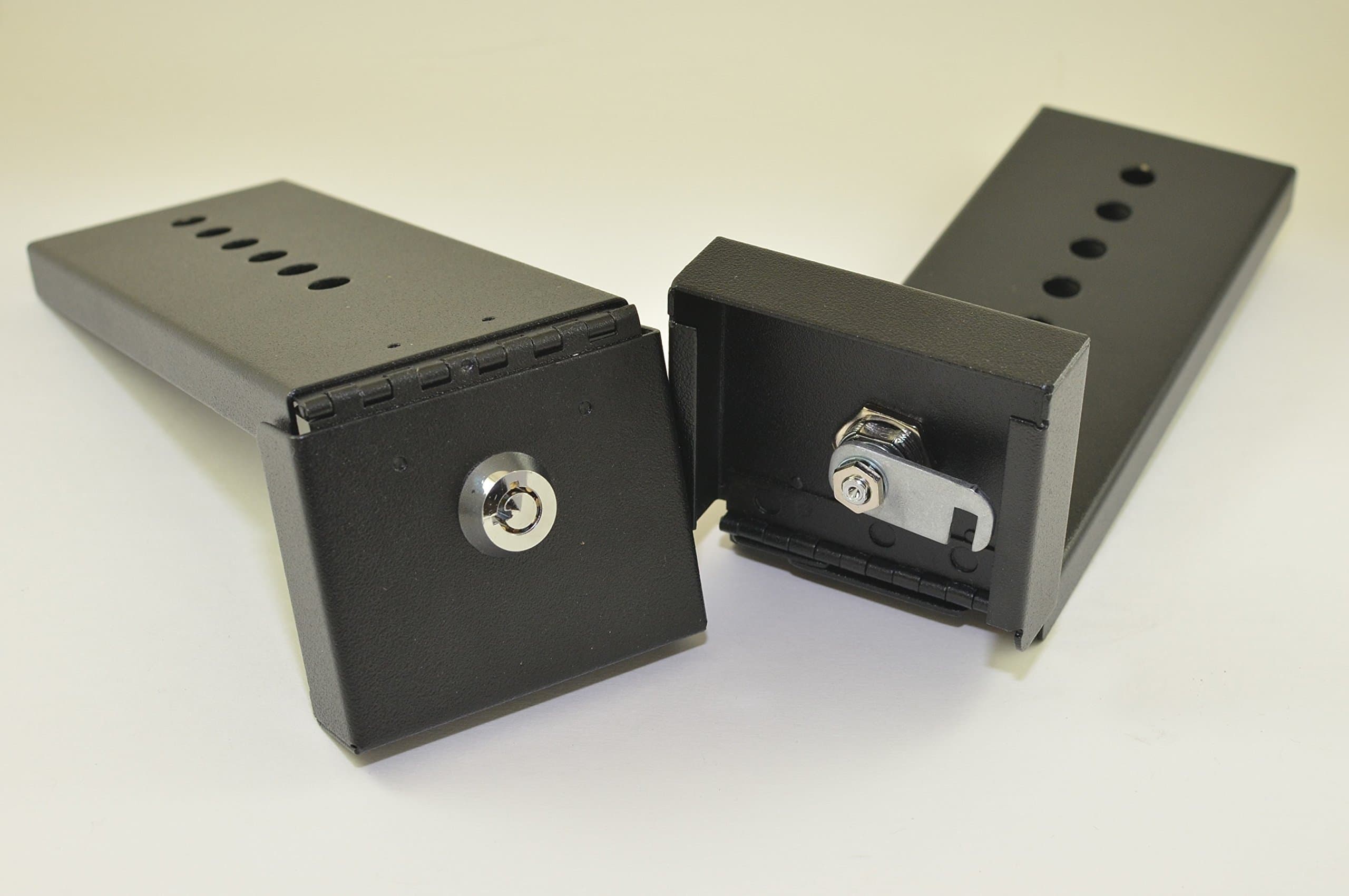 Hinged Refrigerator Lock, Black, Keyed