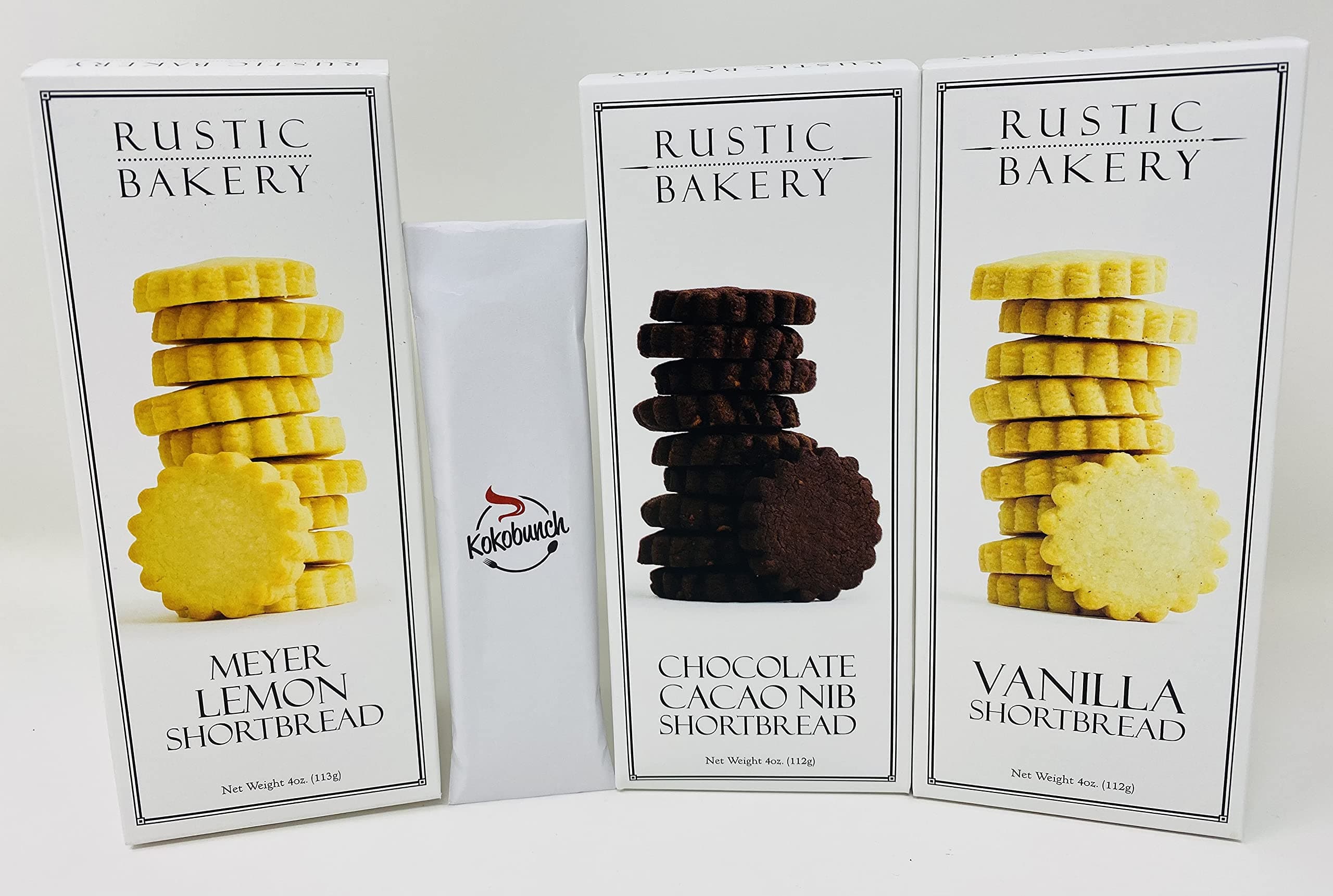 Shortbread Cookie Bread Meyer Lemons | Vanilla | Chocolate Cacao Nib 4oz 3Pack