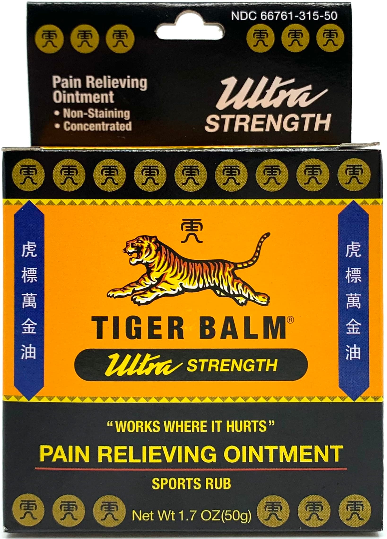Tiger Balm Pain Relieving Ointment, Sports Ultra, 50g â€“ Professional Size â€“ Sports Rub Ultra Strength â€“ Knee Inflammation Relief â€“ Relief for Hand Arthritis â€“ Tiger Balm Ultra
