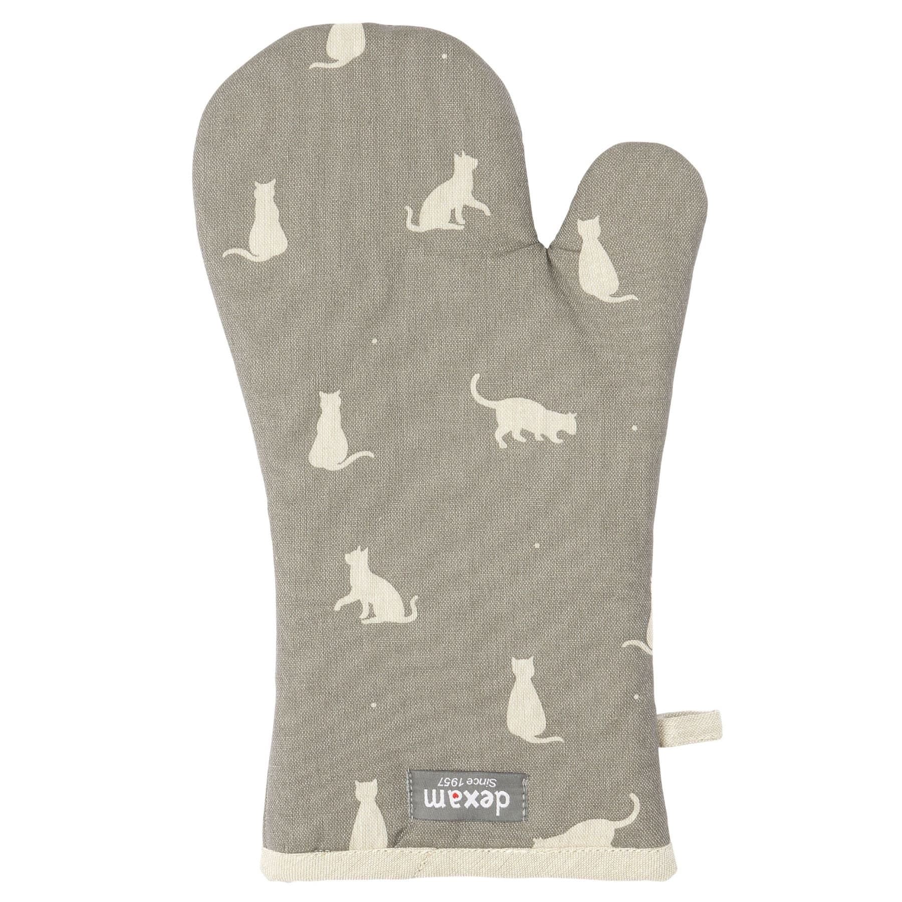 Dexam Rushbrookes Happy Cats 100% Gauntlet-16150179, 100Percent_Cotton, Stone, 33 x 20
