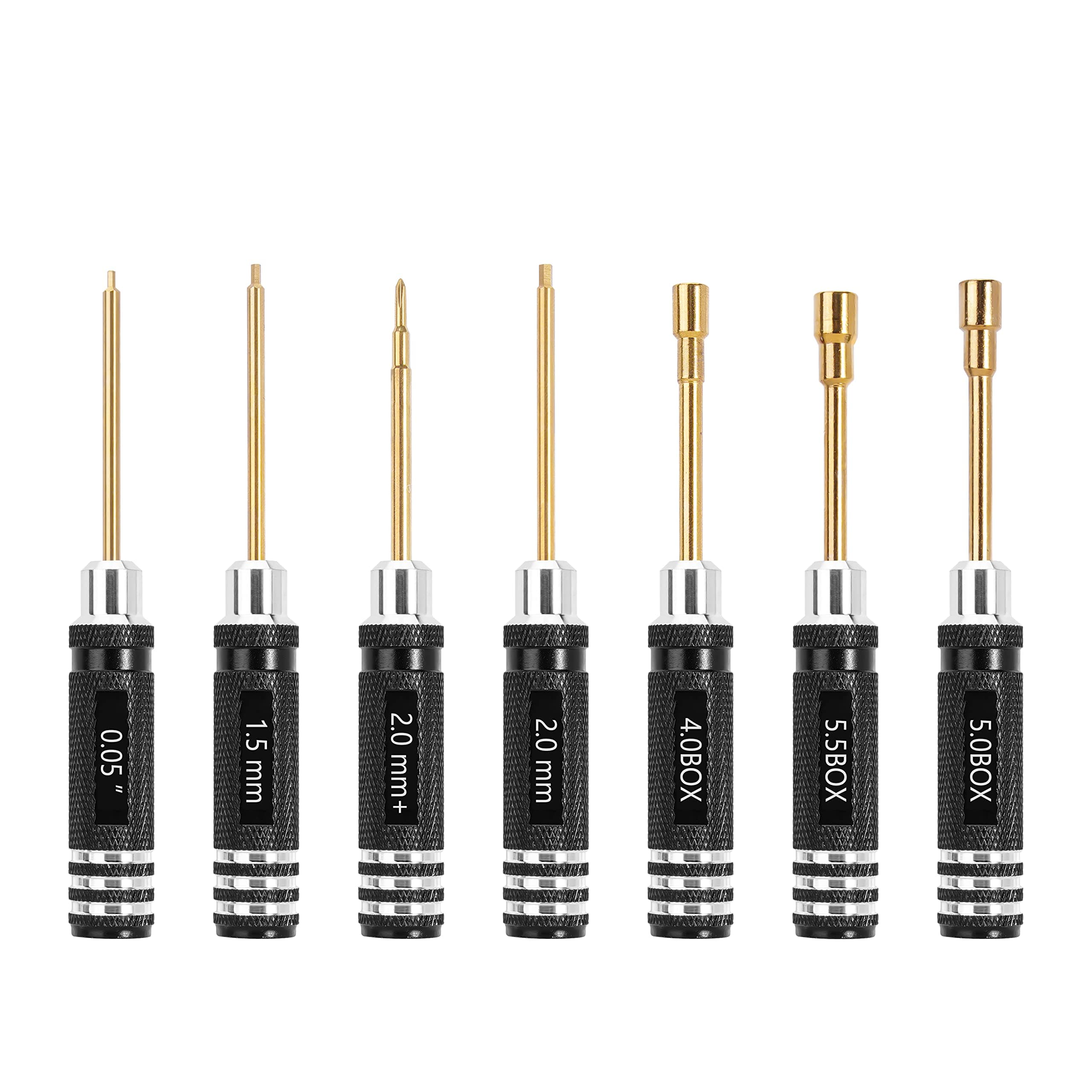 7 pcs Short Handle Hex Screwdriver Nut Driver Tool Kit for 1/18 1/24 RC Mini Crawler Car TRX4M SCX24 FCX24