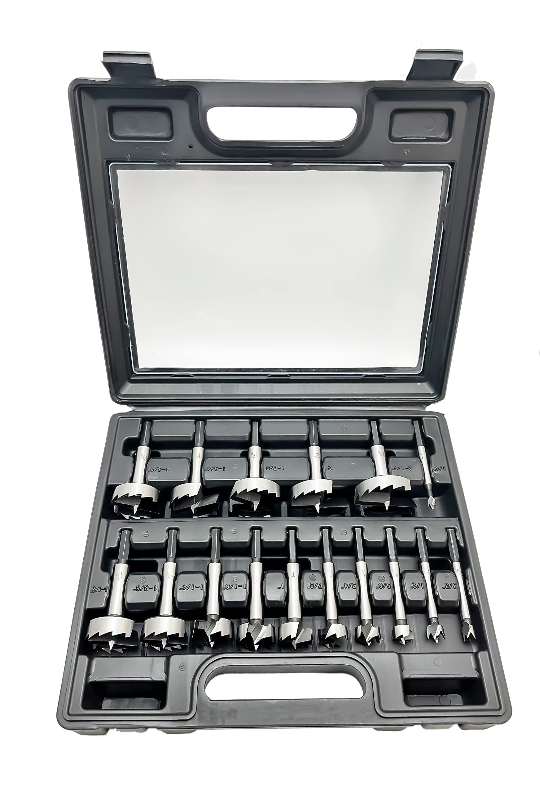 - Forstner Bit Set 16Pcs Hex Shank, Wood Drill Bits Set with Multi Sided Shank