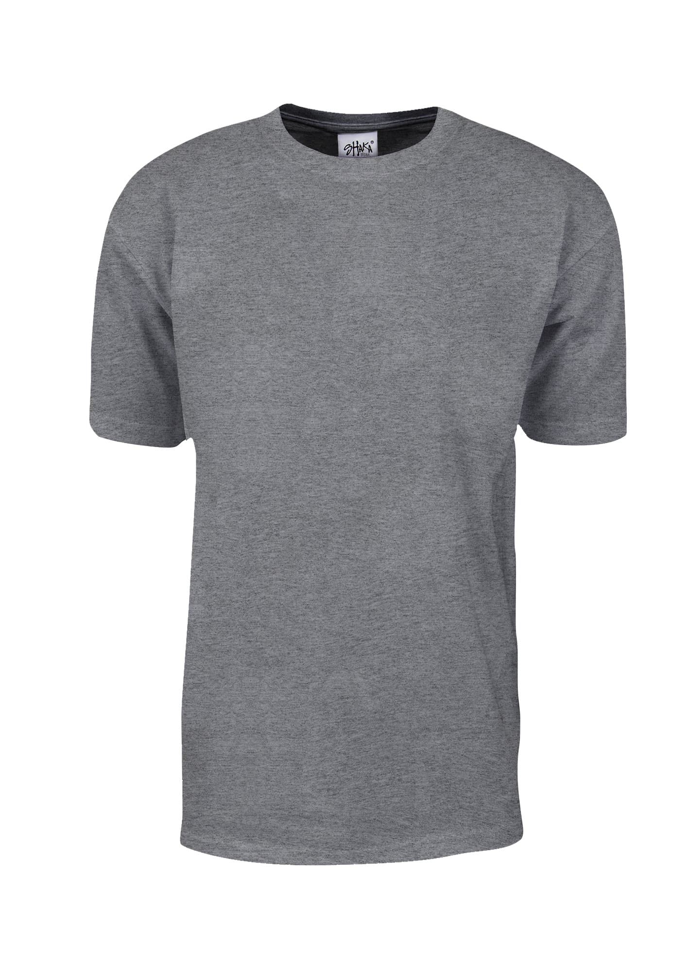 Shaka WearMen's T Shirt – Max Heavyweight Cotton Short Sleeve Crew Neck Plain Tee Top Tshirts Regular Big Tall Size S-7XL