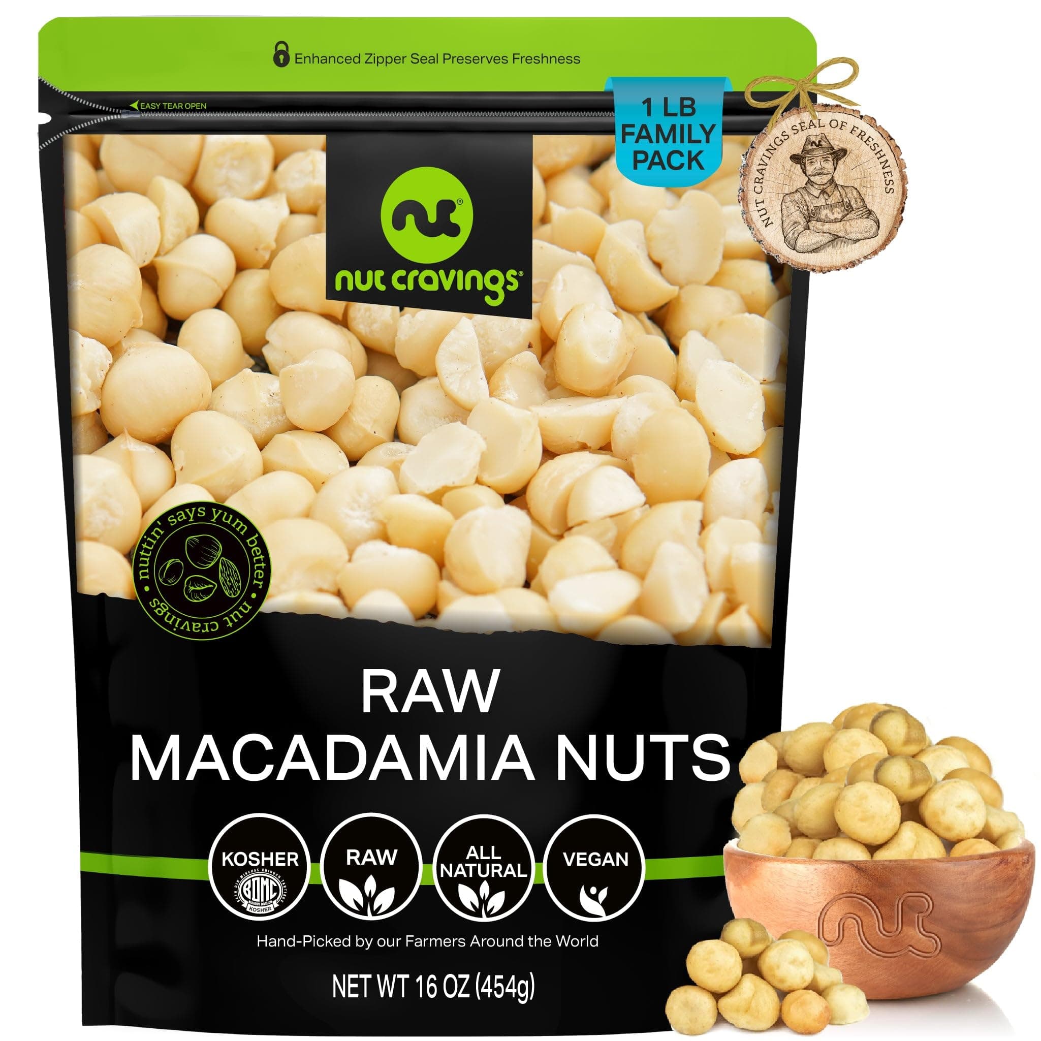 Raw Macadamia Nuts (1Lb)