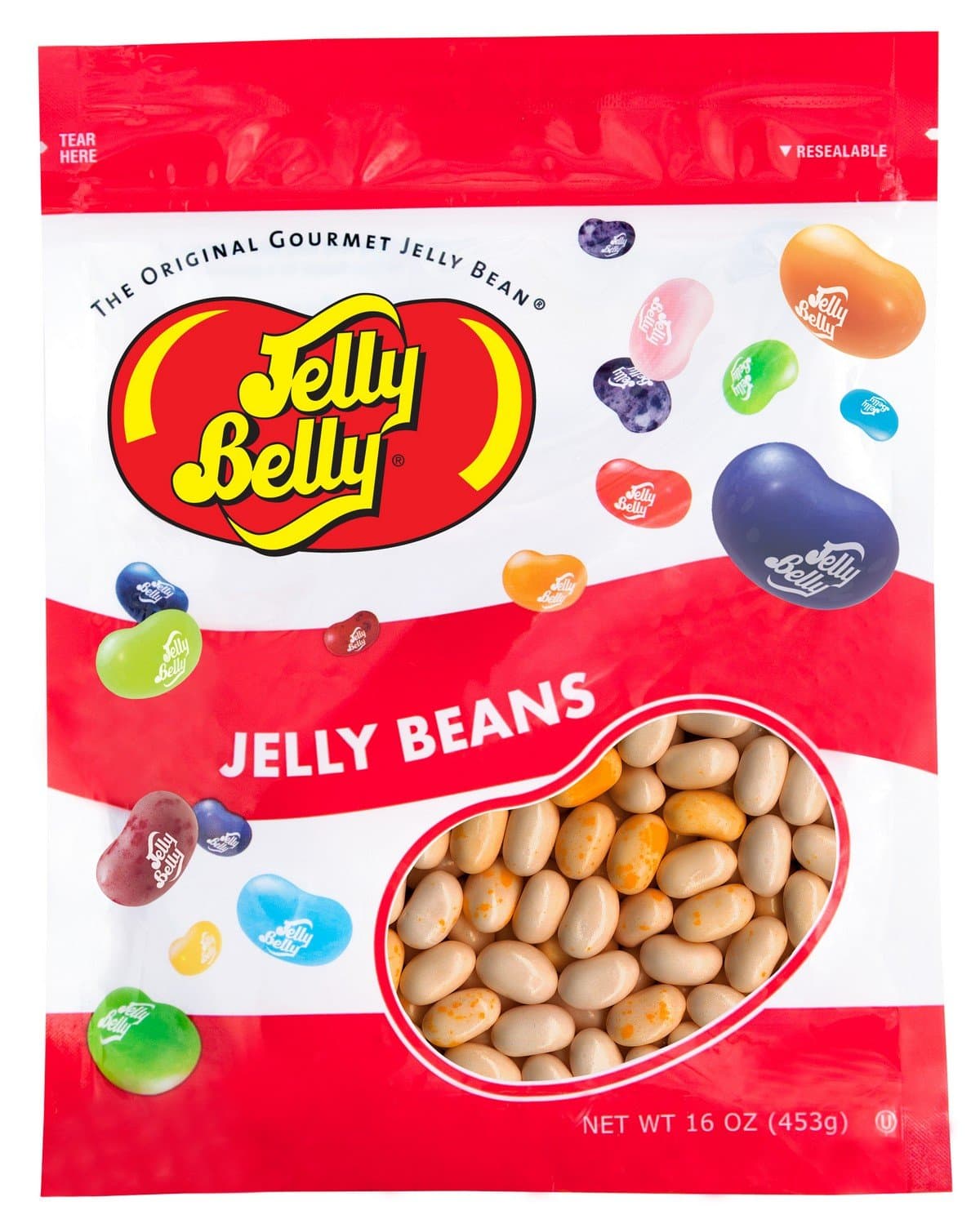 Caramel Corn Jelly Beans - 1 Pound (16 Ounces) Resealable Bag - Genuine, Official, Straight from the Source