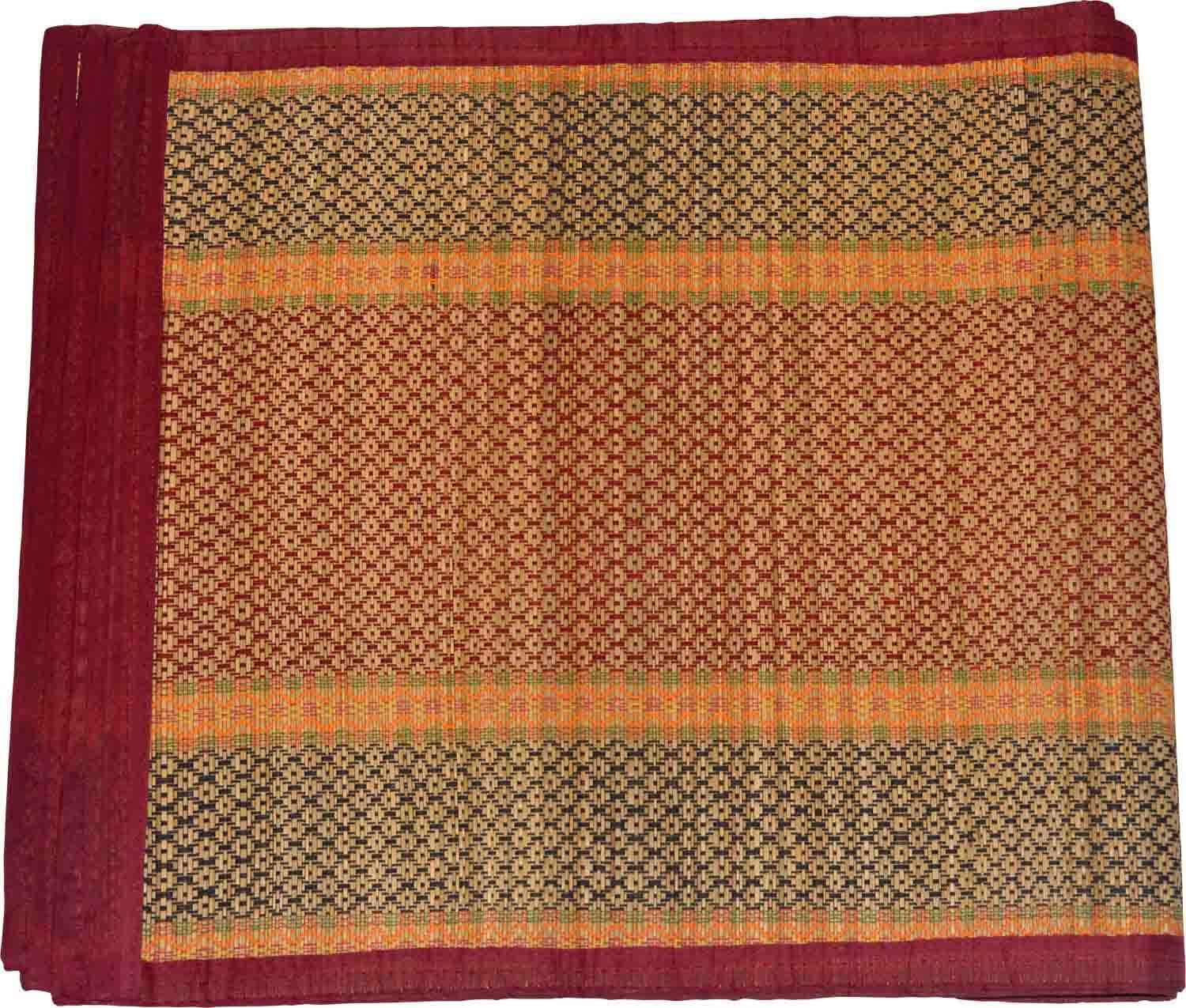 Crafts N Loom ® T3-22 Handwoven Organic 3 Fold Portable Floor Mat (54" x 80", Multicolor)