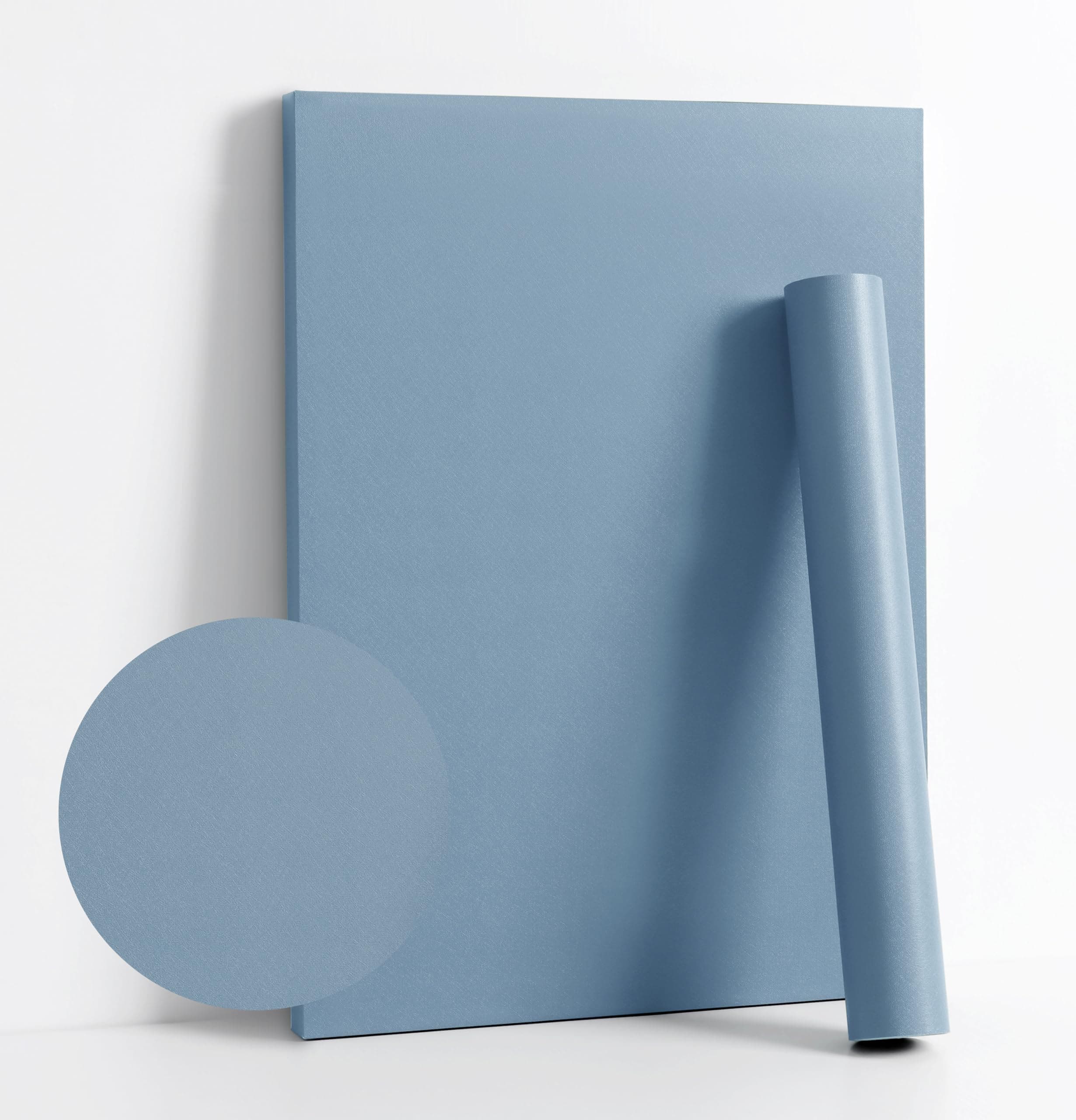 Dimoon 118''x17.7'' Blue Peel and Stick Wallpaper Contact Paper Modern Self Adhesive Wall Paper Removable Renter Friendly Textured Solid Color Shelf Cabinet Vinyl Roll (118''x17.7'',Blue Grey)