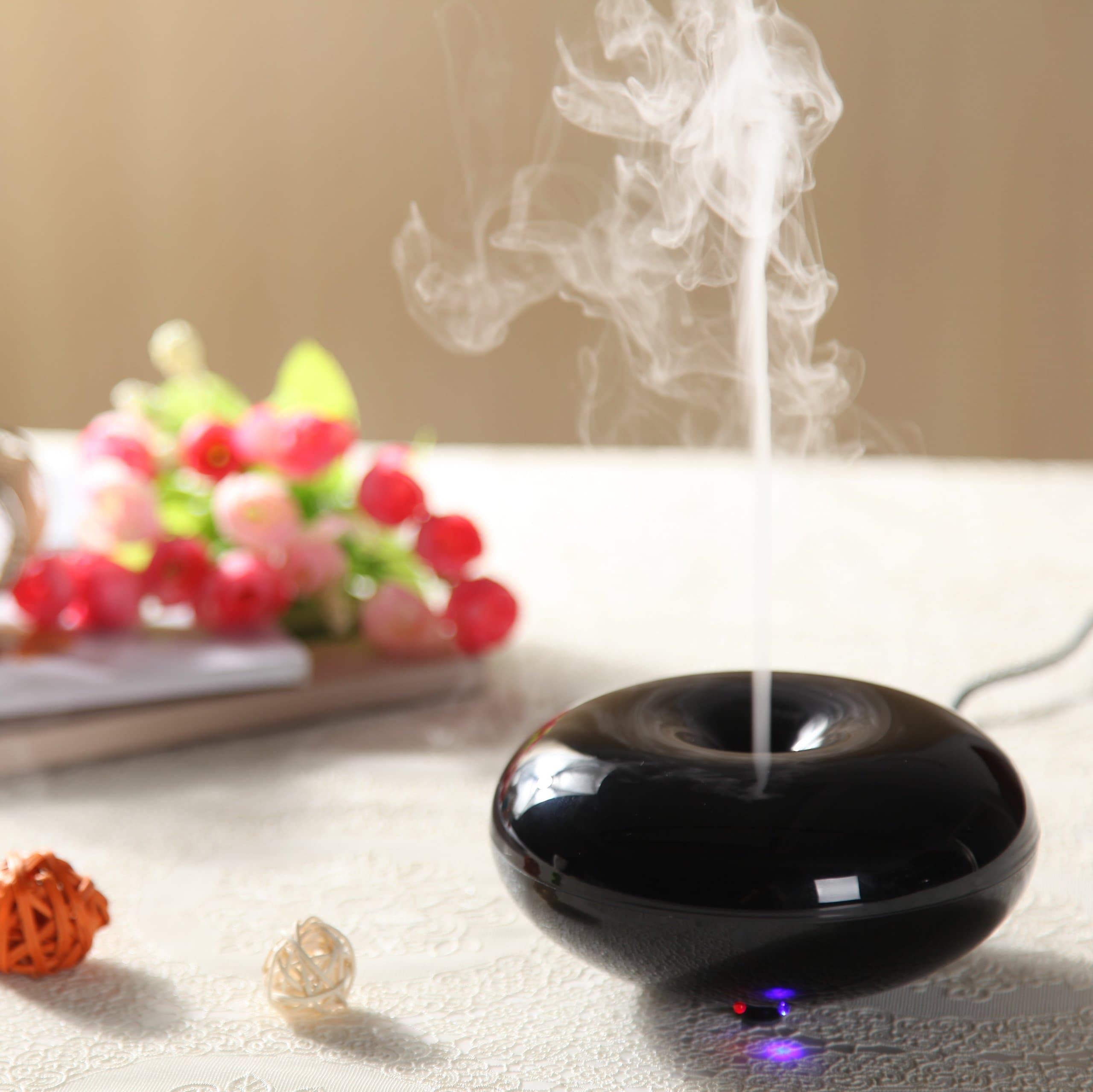 Mammoth Serenity Ultrasonic Essential Oil Aromatherapy Diffuser 135mL (Pearl Black)