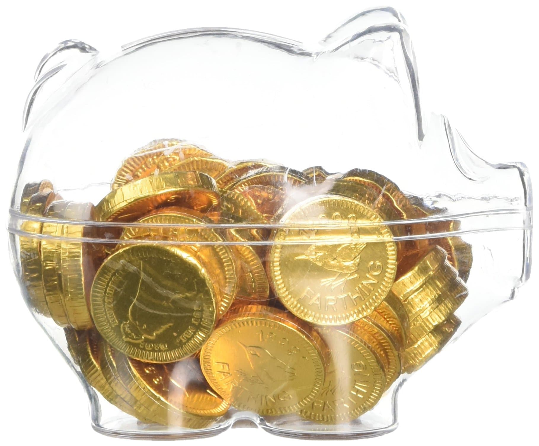 Sweet Boutique Piggy Bank of Gold Chocolate Coins 90 g (Pack of 4)