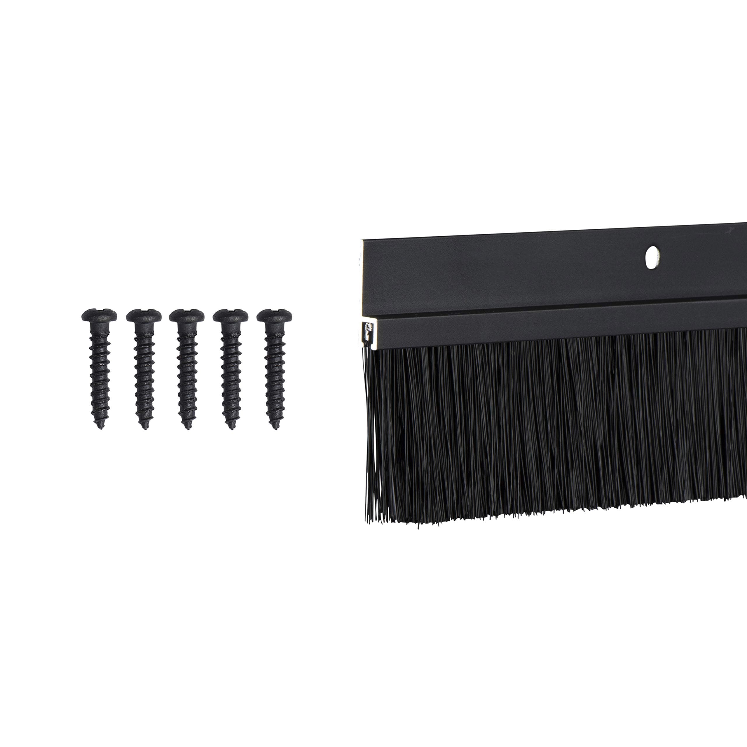 TMH Door Sweep Brush - 1.375" Brush Door Draft Stopper - Black Door Sweep for Bottom of Door, Weather Stripping Door Seal - 36" (3 FT) Long