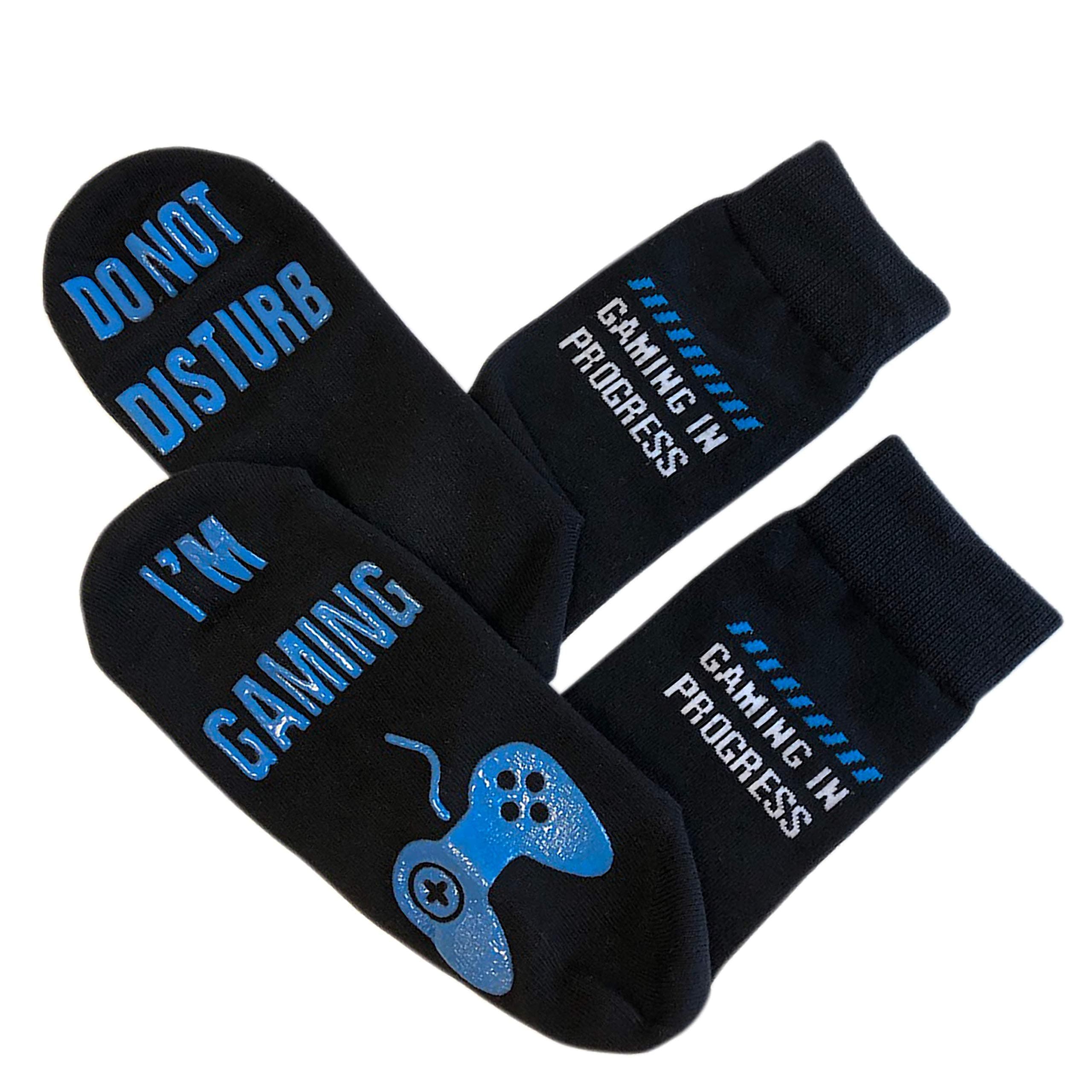 ''Do Not Disturb I'm Gaming" Funny Socks - Great Novelty Gift For Gamers Who Have Everything!