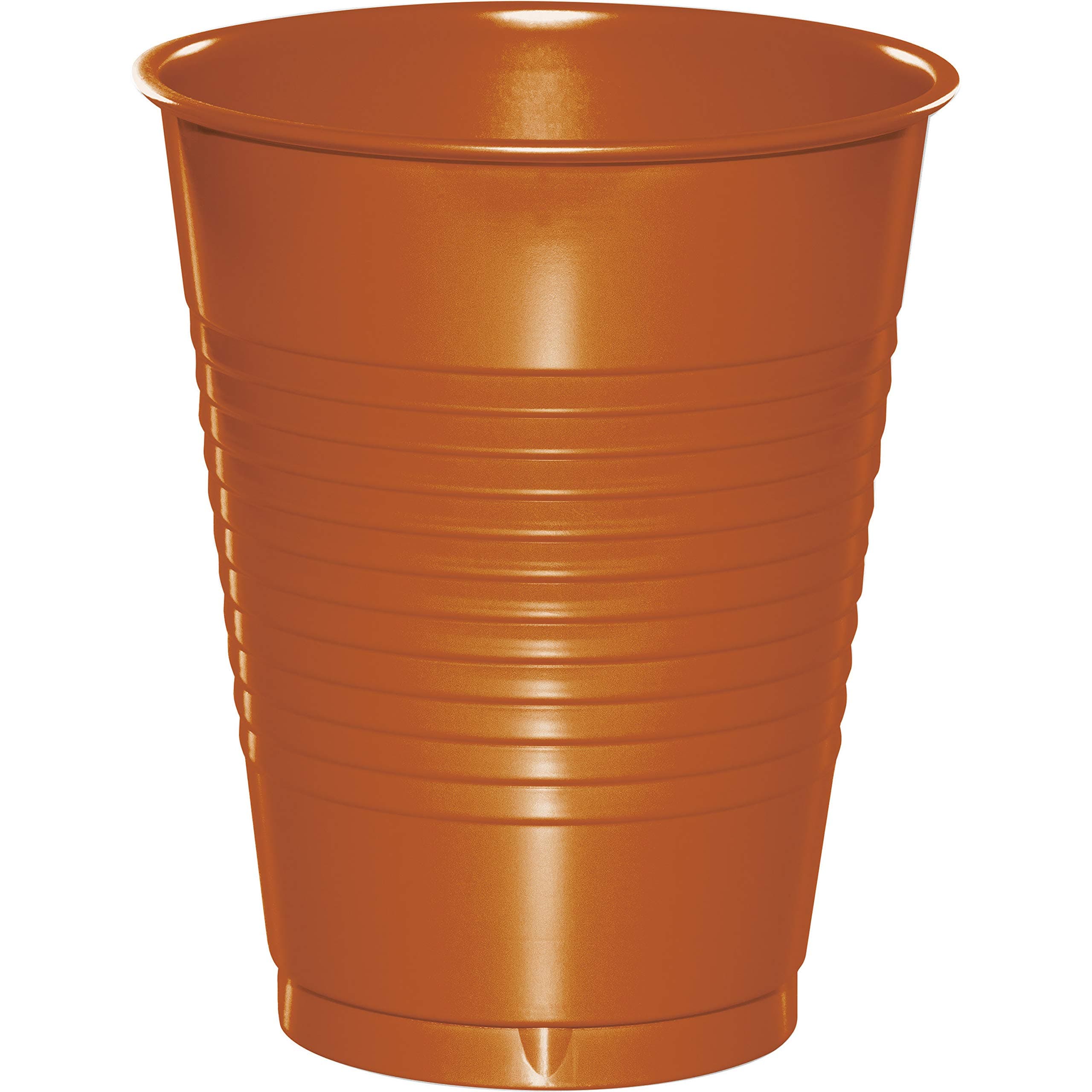 Creative Converting Pumpkin Spice Orange 16 oz Plastic Cups, 60 ct