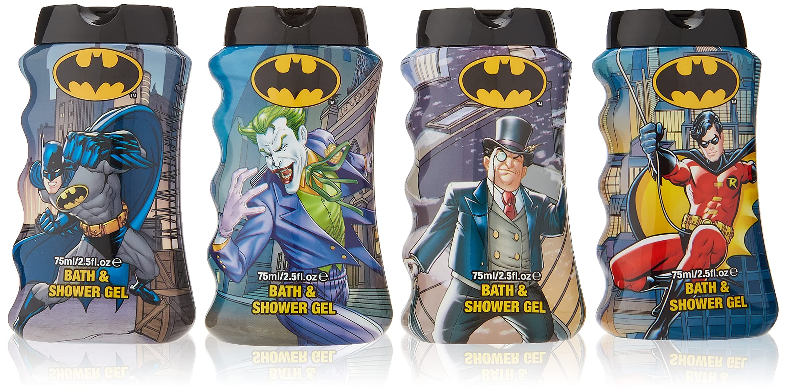Batman Travel Bath and Shower Gel Set (pack of 4)