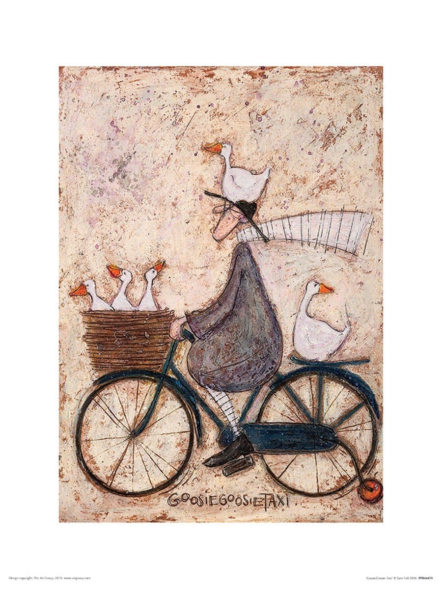 Art Group PPR44459 The GoosieGoosie Taxi Sam Toft Art Print, Paper, Multi-Colour, 30 x 40 x 1.3 cm