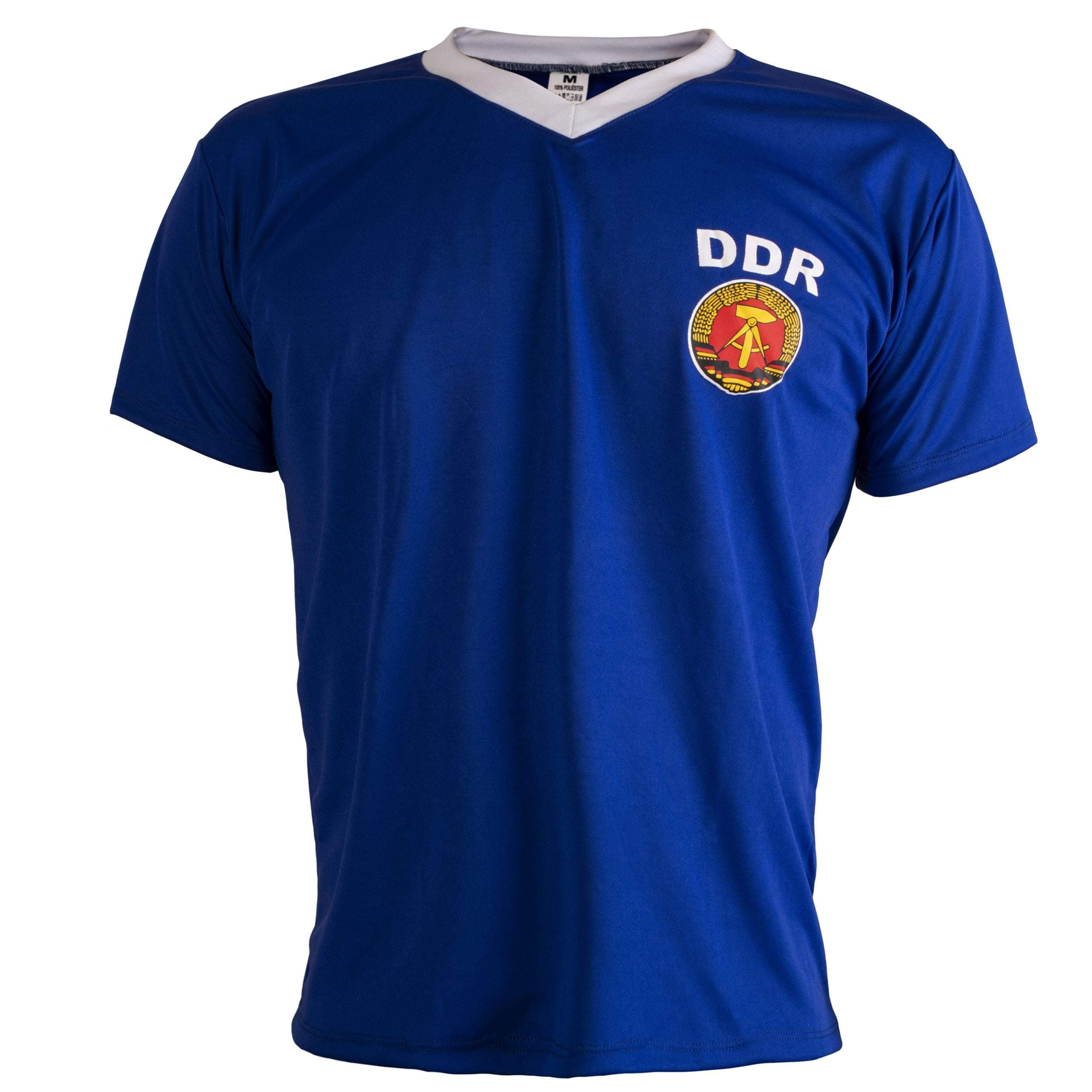 East Germany DDR 1970's Retro Football Shirt Mens Top - XL Blue