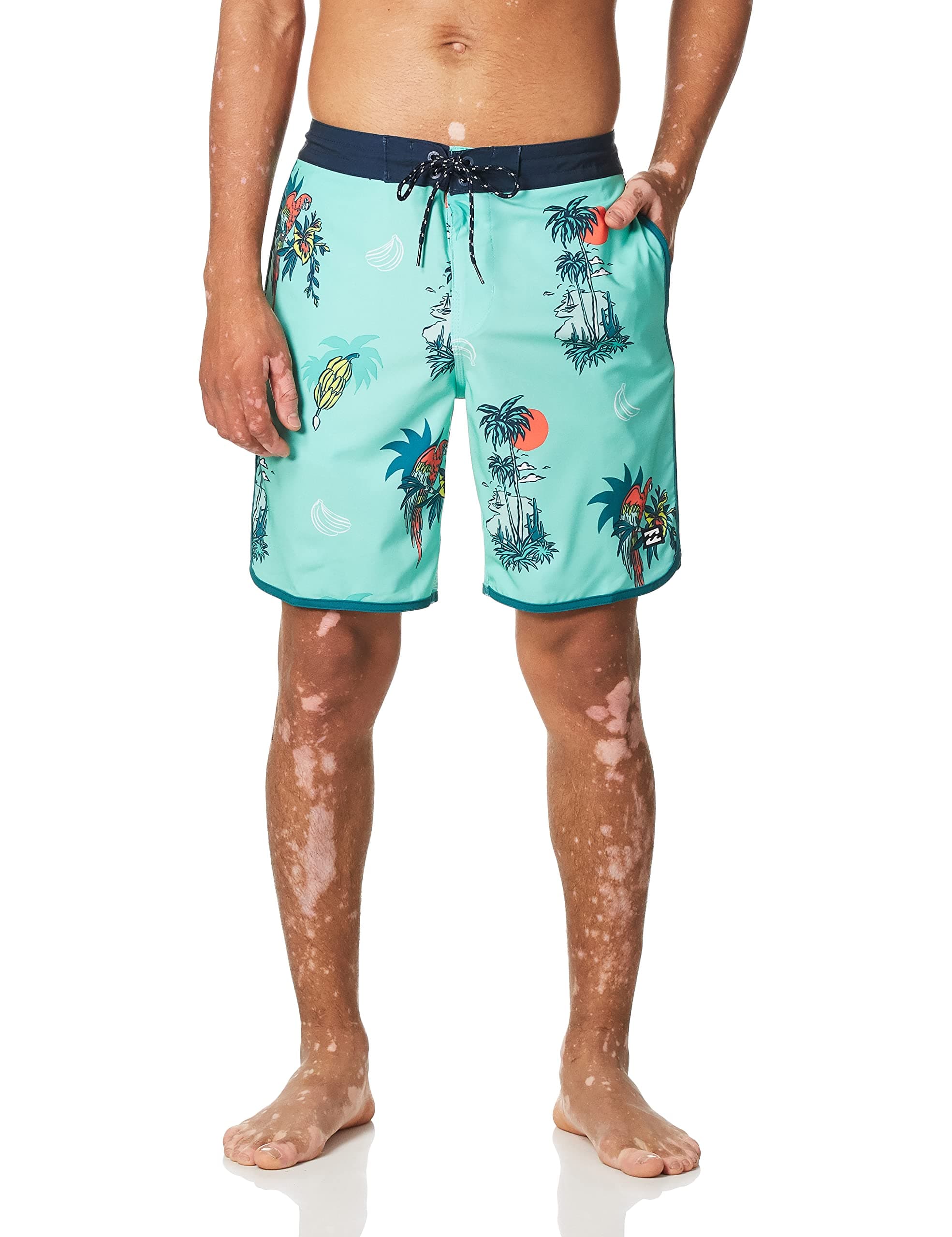 BillabongMen's 73 Lo Tides Boardshort, 4-Way Performance Stretch, 19 Inch Outseam