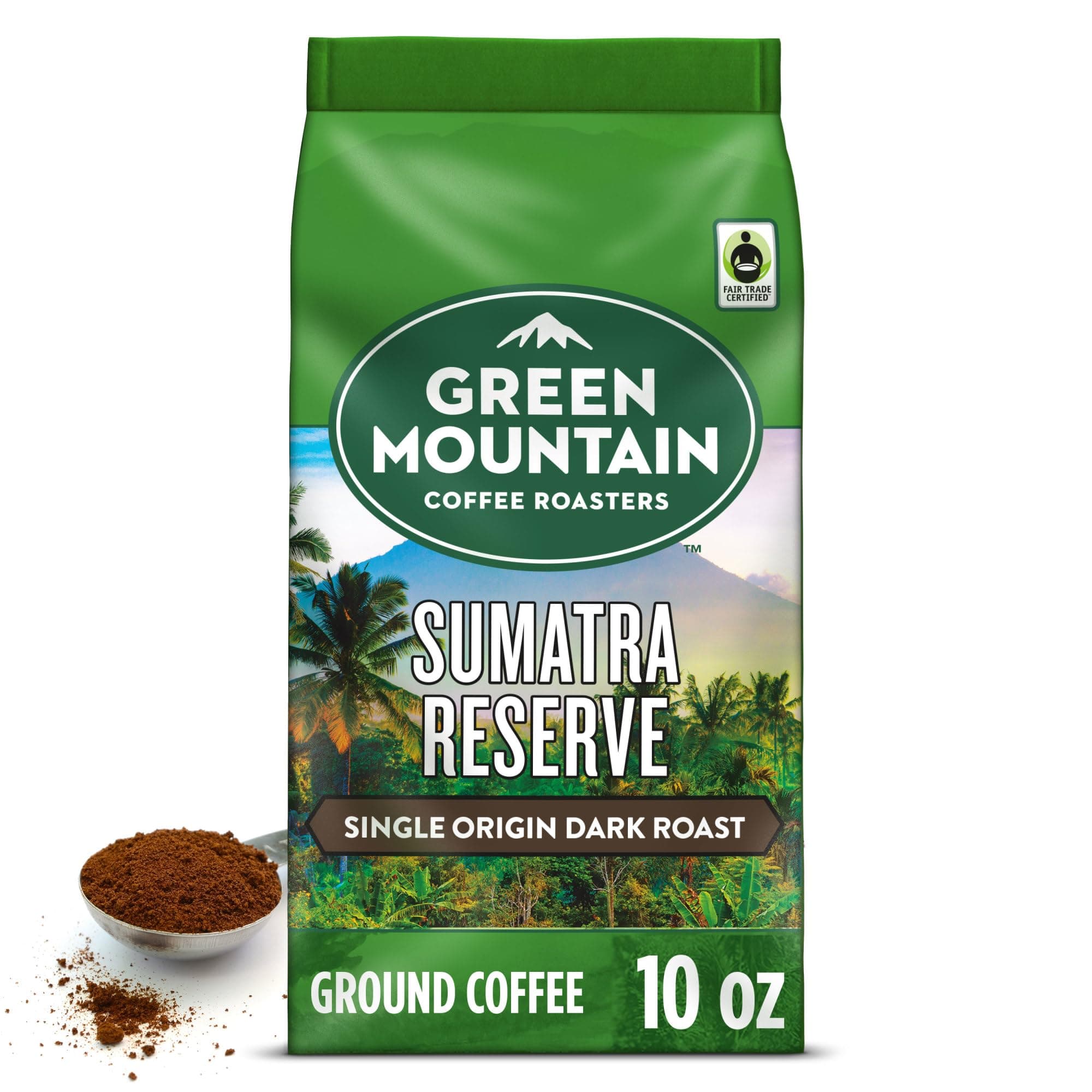 Fair Trade Certified™ Organic, Sumatra Reserve, Ground Coffee, Dark Roast, Bagged 10oz.