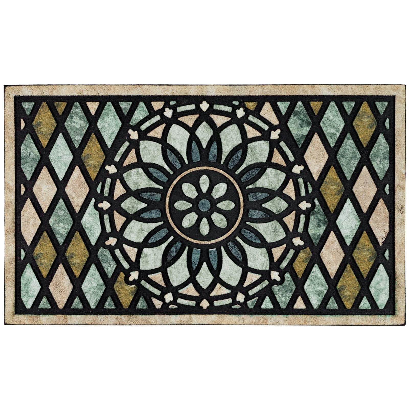 CHICHIC Welcome Door Mat 24 x 36 Inch Front Doormat Outdoors for Home Entrance Outdoors Mat for Outside Entry Way Doormat Entry Rugs, Heavy Duty Non Slip Rubber Back Low Profile, Flower