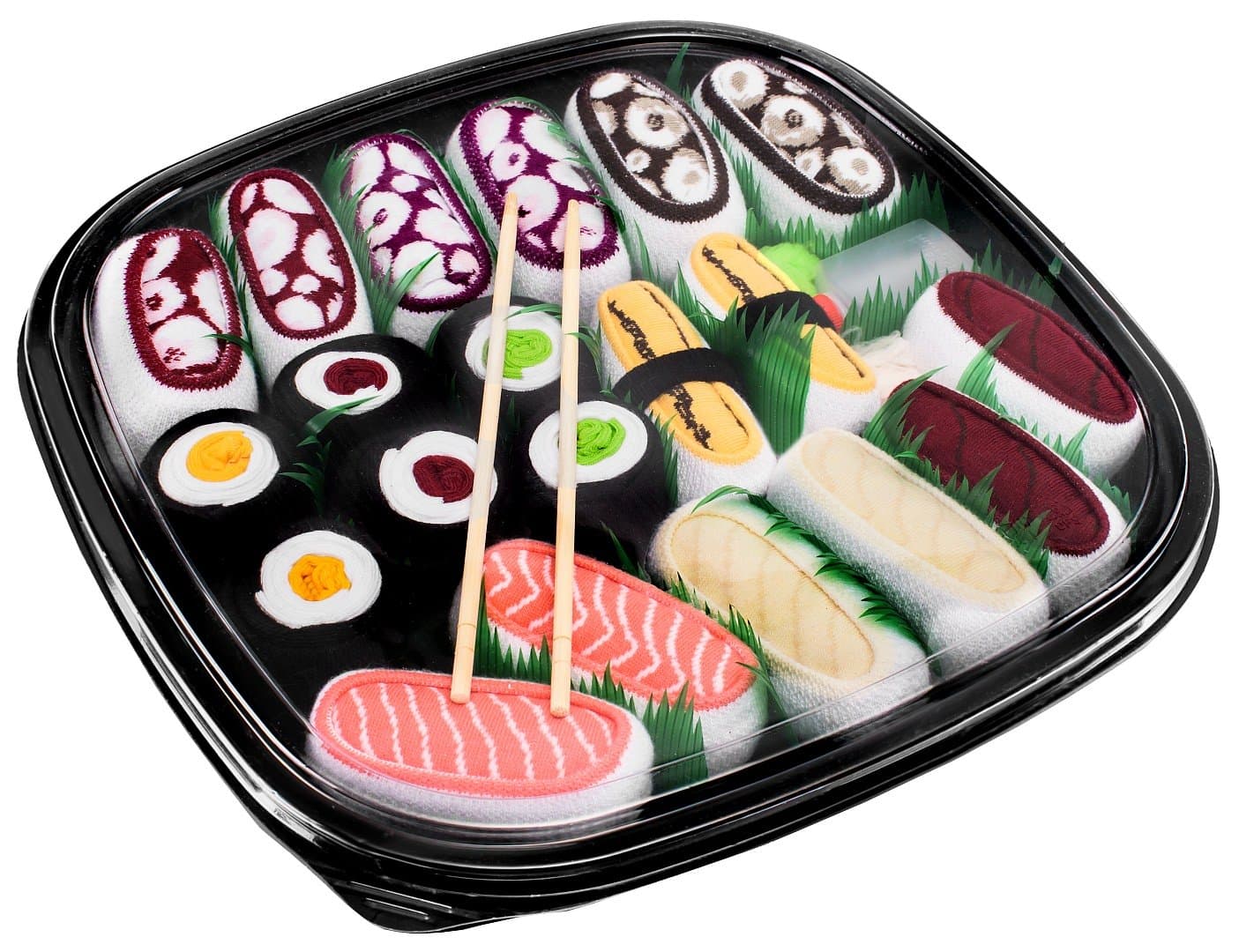 Rainbow SocksWoman Man Sushi Socks Box Mix Nigiri and Maki - 10 Pairs