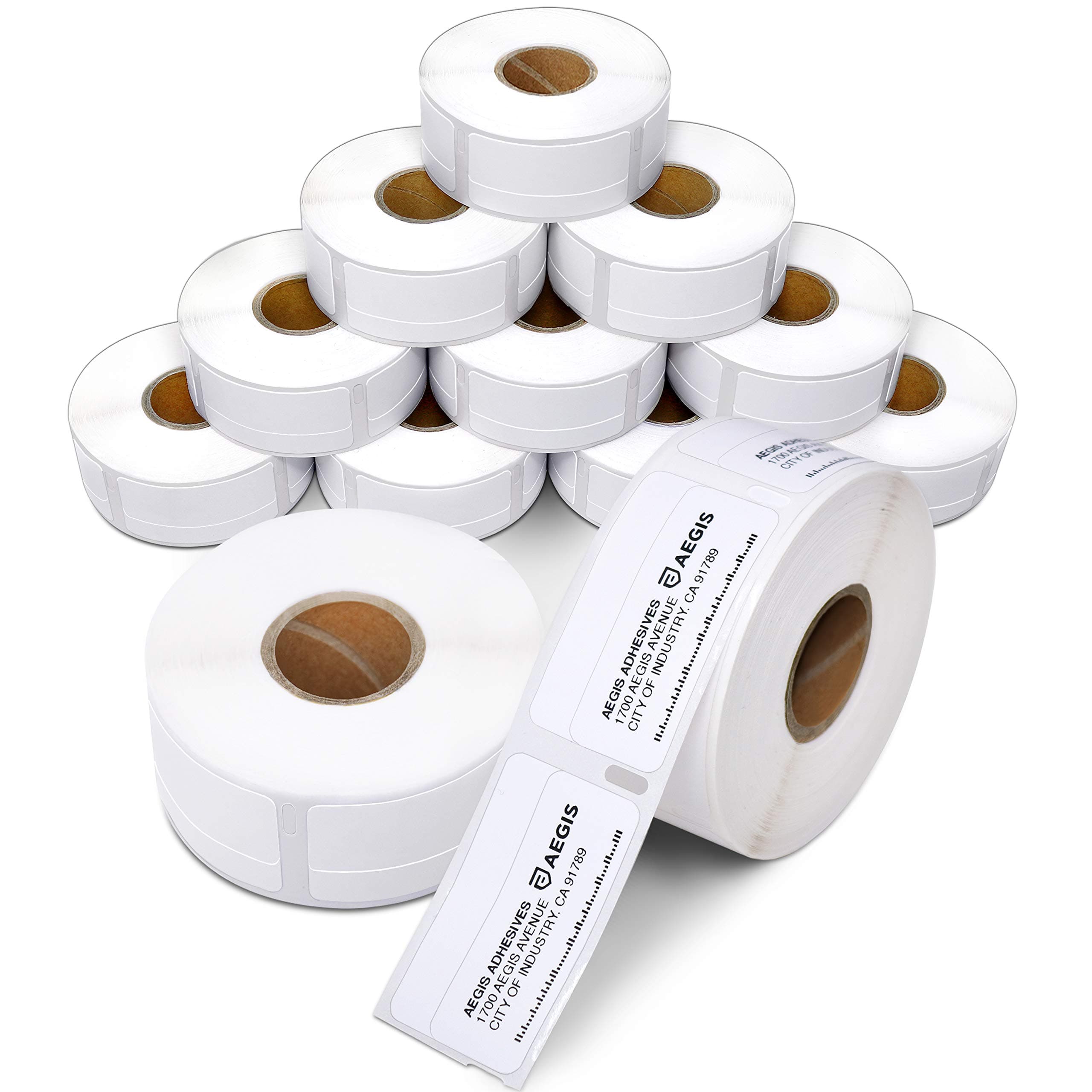 Aegis Adhesives - Replacement for DYMO 30330 (12 Rolls, 6000 Labels) 3/4" X 2" Direct Thermal Return Address and File Folder Labels - Compatible with LabelWriter 450, 450 Turbo, 4XL (NOT 550, 5XL)