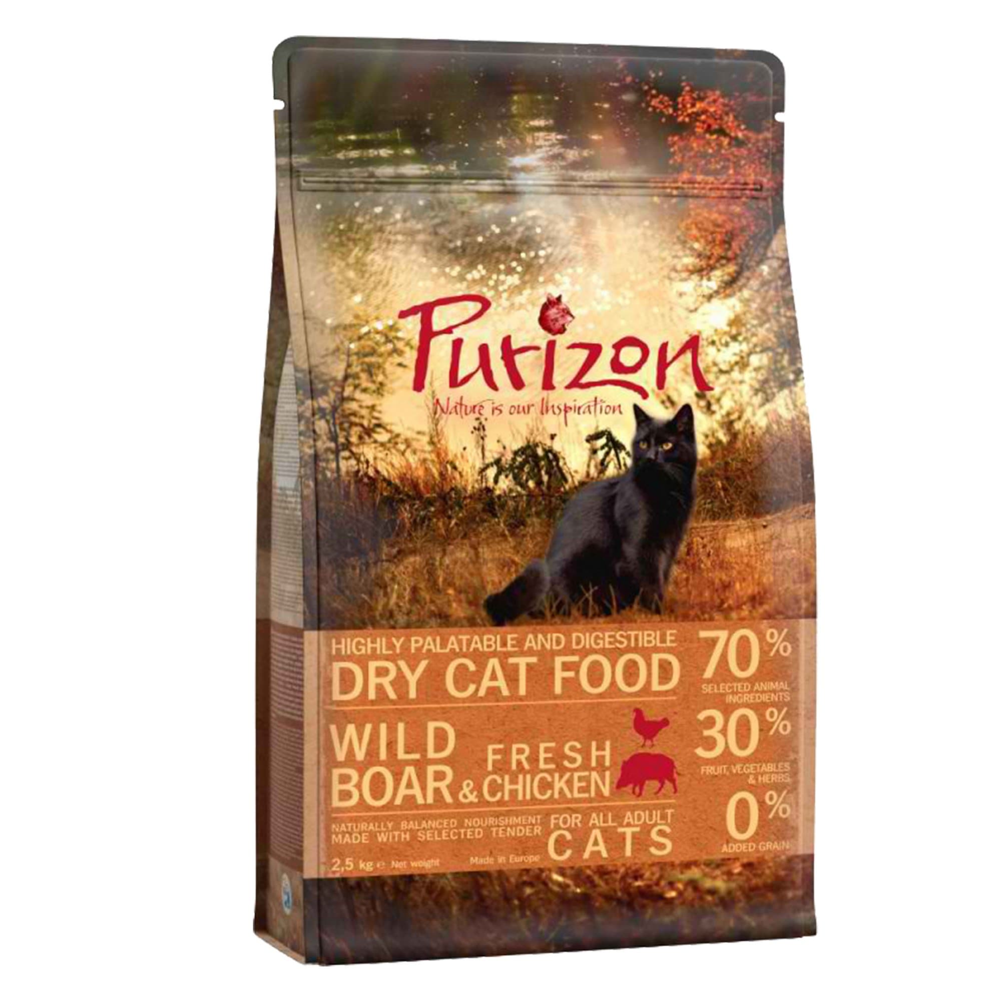 Purizon Premium Adult Cat Food - Wild Boar Fresh Chicken and Fish(6.5kg)
