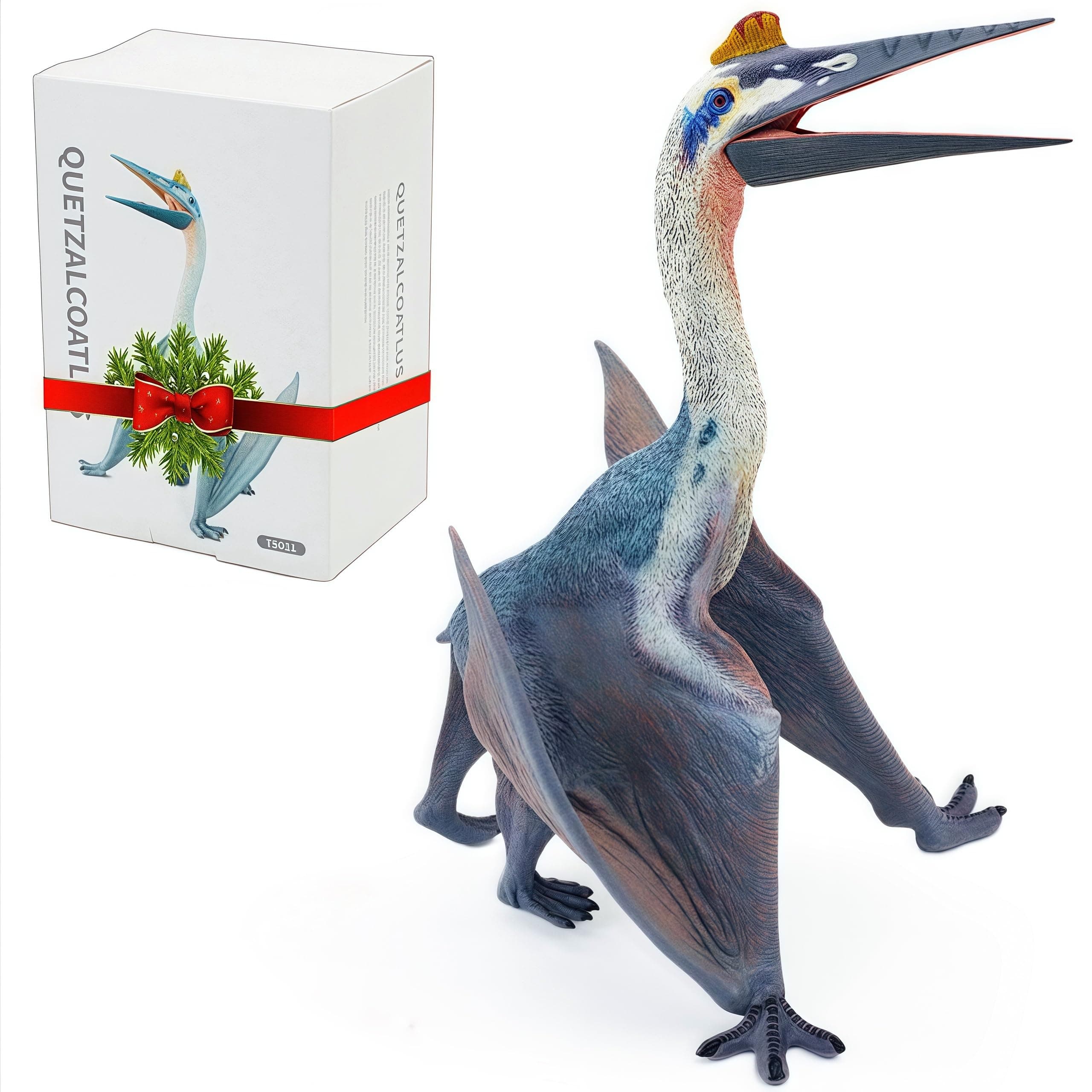 Gemini&Genius Pteranodon Toy for Kids, Quetzalcoatlus Dinosaur Action Figure, Pterodactyl Figurine, Large Flying Dinosaur Toy, Realistic Pternanodon Gift for Kids Display and Play