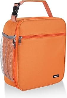 Lunch box Lunch bag for men women Insulated Lunchbox Lunch bags for Work Picnic Travel (Orange)