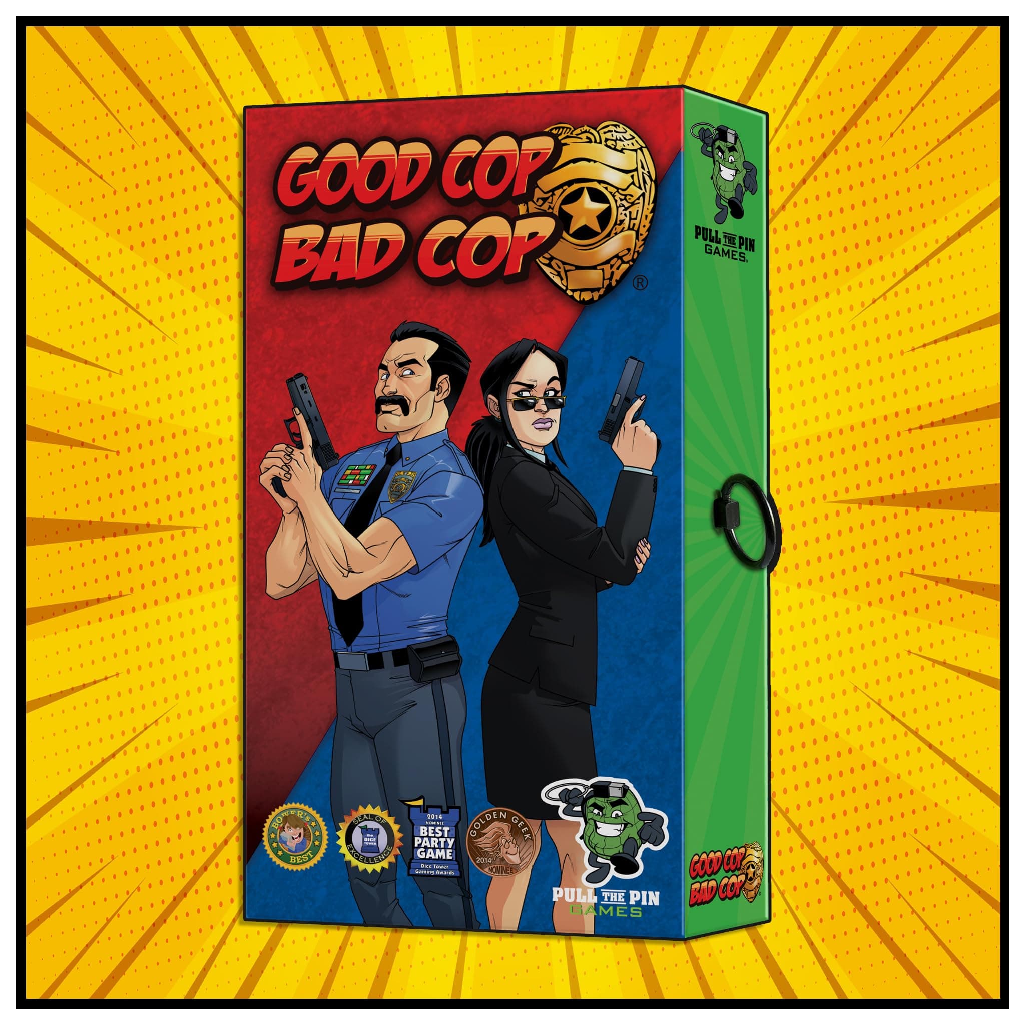 Pull the Pin Games Good Cop Bad Cop - Board Games & Card Games for Epic Fun - Hidden Identity Party Card Game - Fast-Paced Social Deduction - Easy to Learn - 4-8 Players - Award-Winning Family Game