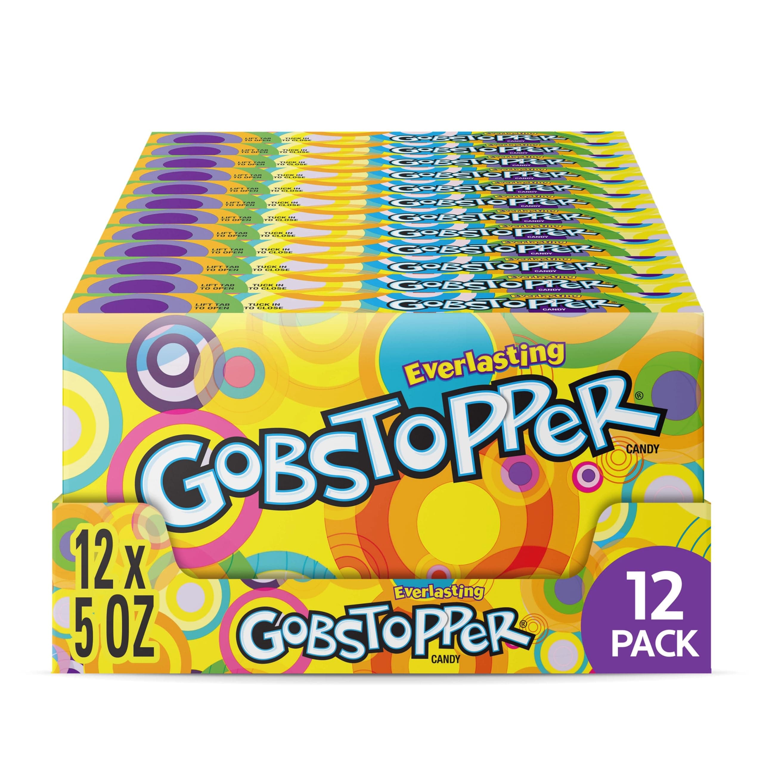 Nestle Wonka Candy Video Box, Everlasting Gobstopper, 5-Ounce Boxes (Pack of 12) by Wonka