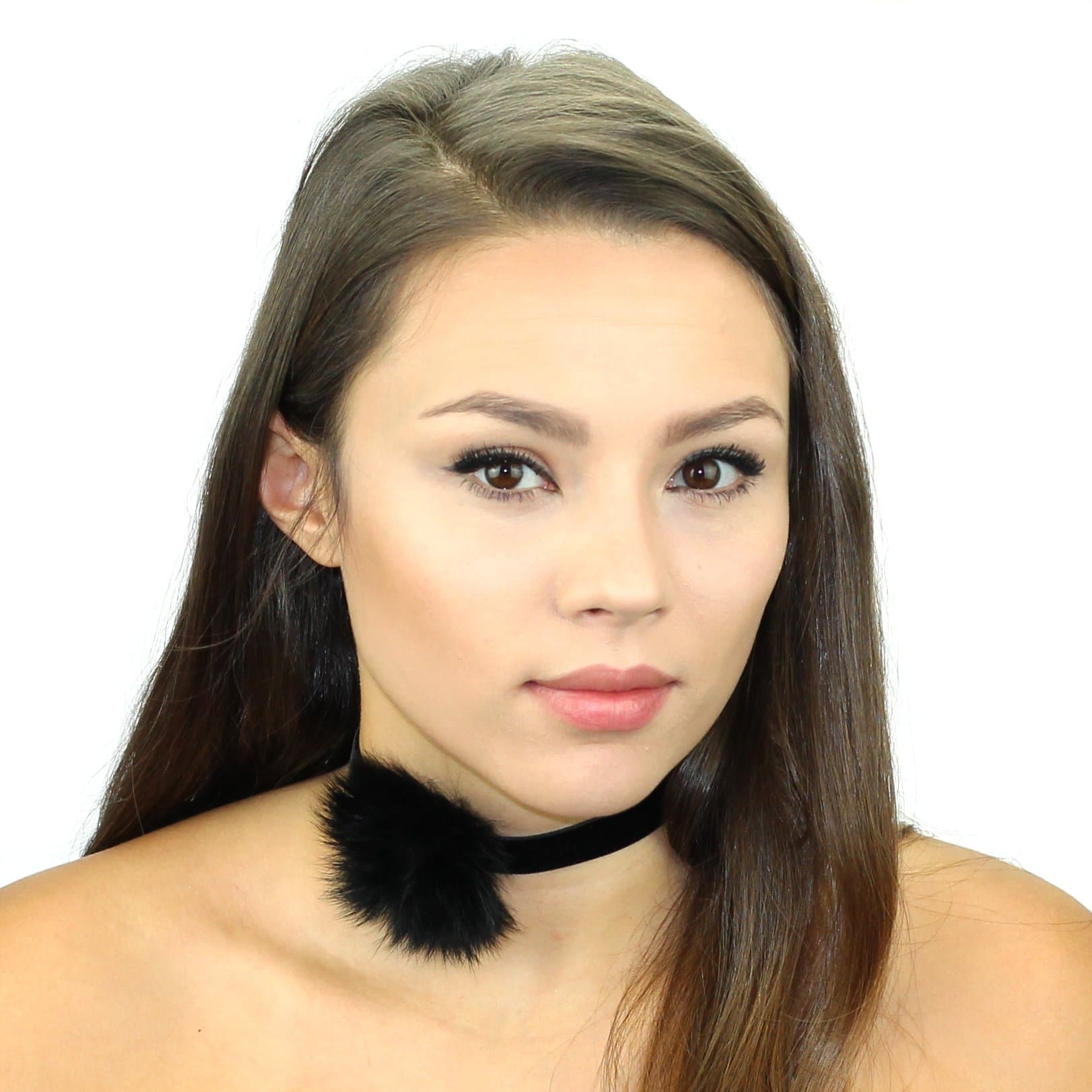 Kristin Perry Pom Pom Velvet Choker Necklace