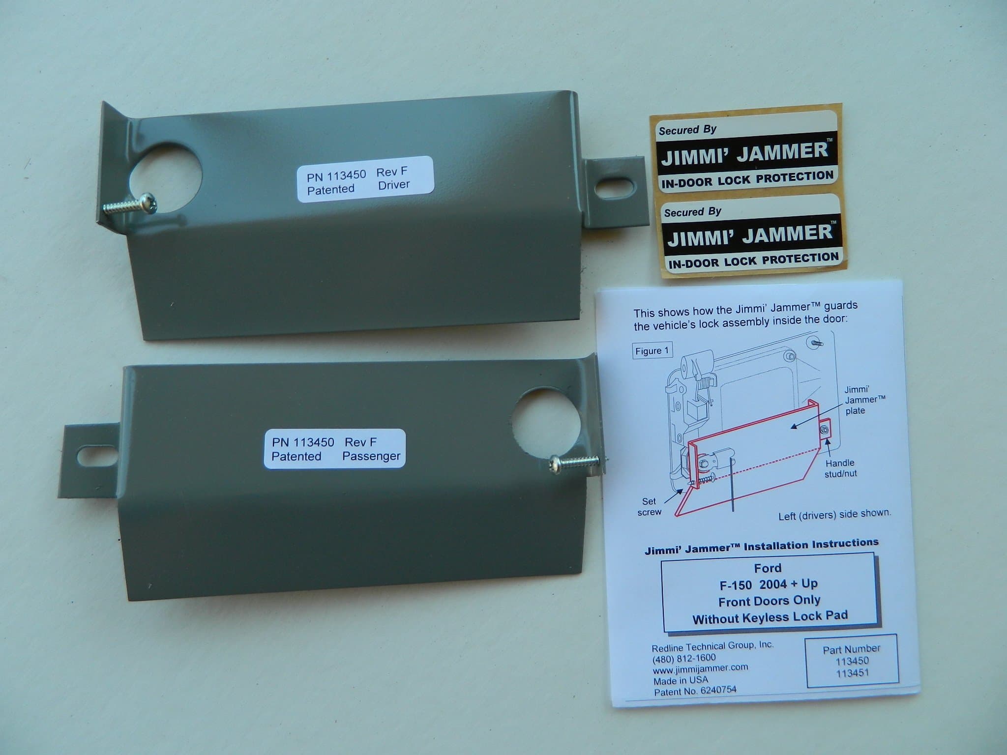 Jimmi Jammer In-door Lock Protection F150 04-14 Front Doors Without Keyless Entry