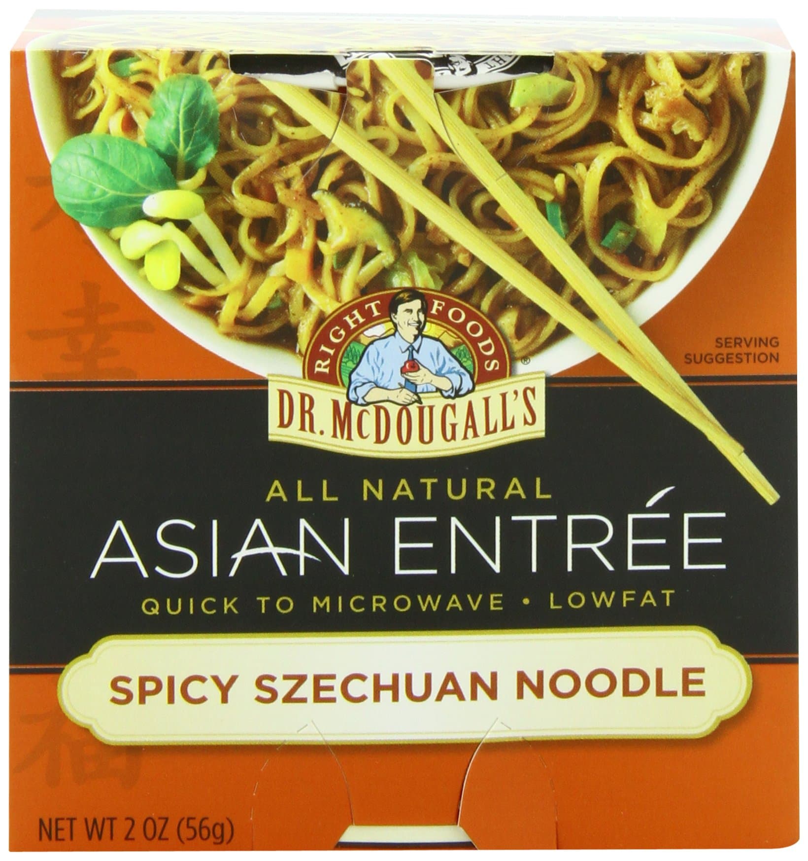Dr. McDougall's Right Foods Asian Entree, Spicy Szechuan Noodle, 2-Ounce Packages (Pack of 6)