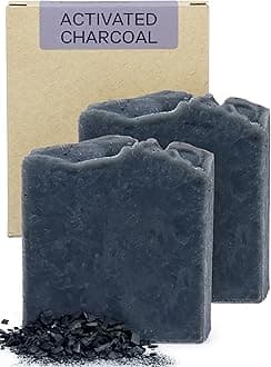 AUTHENTIC BATH & SOAP Cold Processed - Activated Charcoal Soap Bar - Cleansing & Detoxifying Wash for Men & Women, Handmade, Cruelty Free, Vegan, no Parabens or Sulfates. (Pack of 2) 120 gr Each