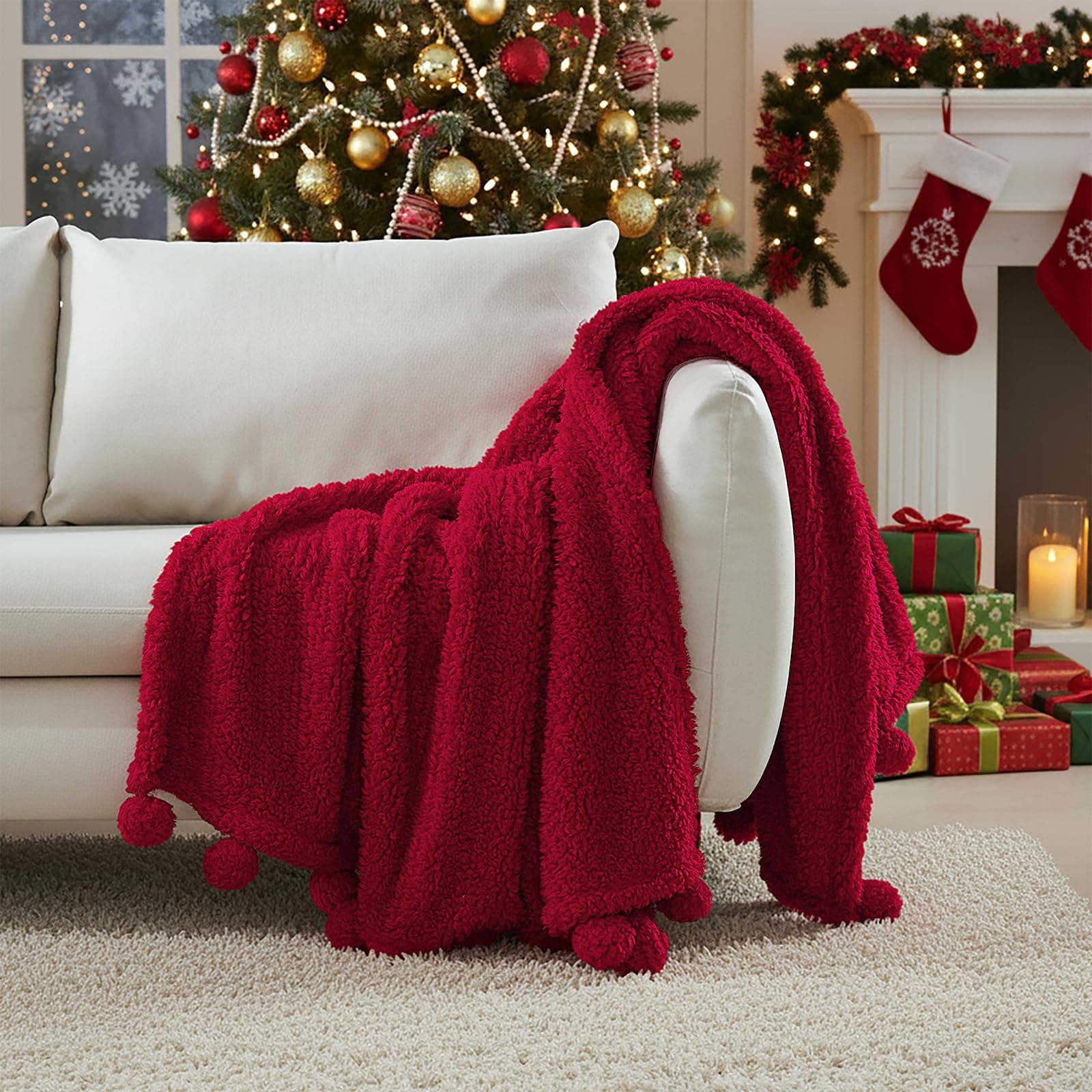Red Sherpa Blanket