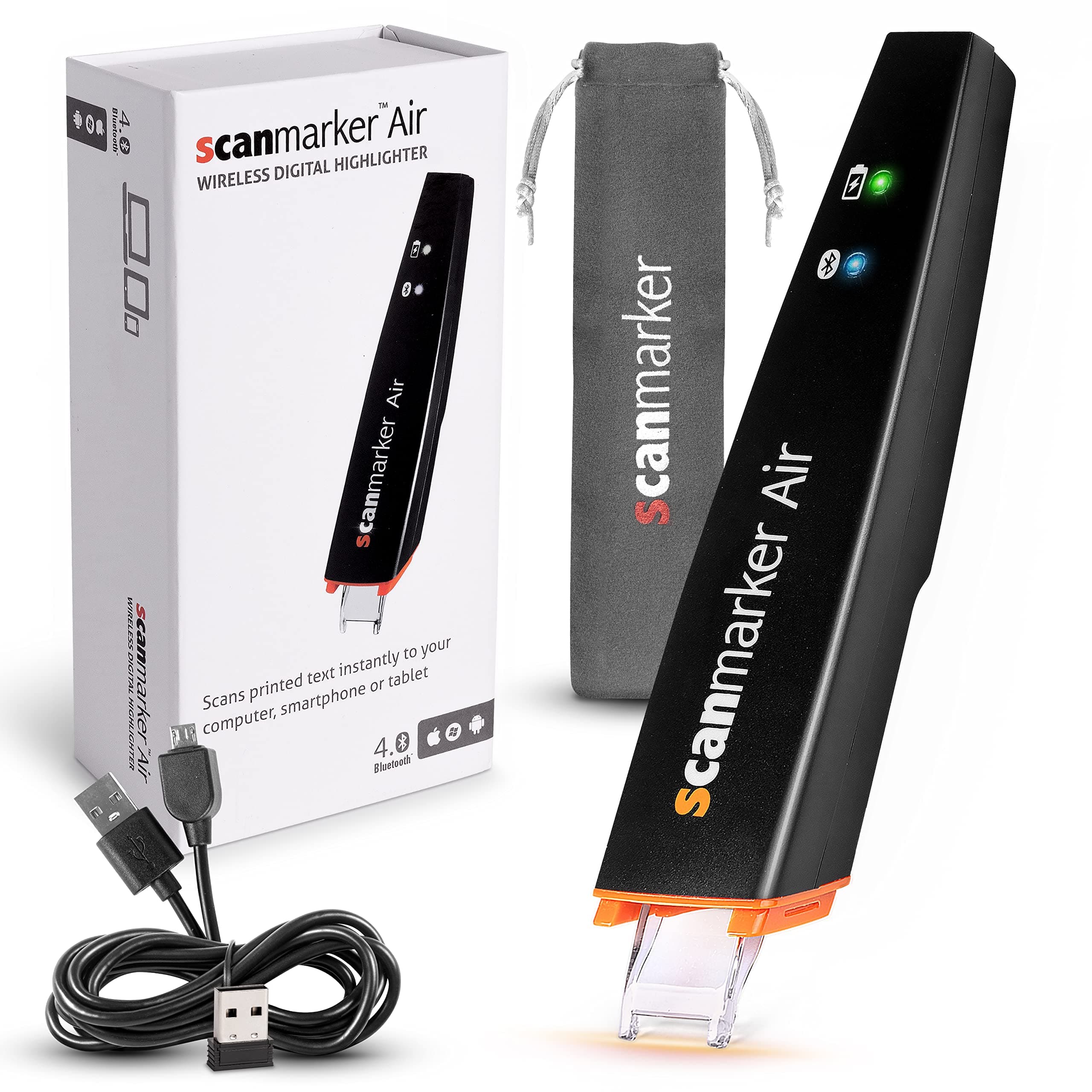 Scanmarker Air Digital Highlighter - OCR Pen Scanner, Reader and Translator - Wireless (Mac Win iOS Android)