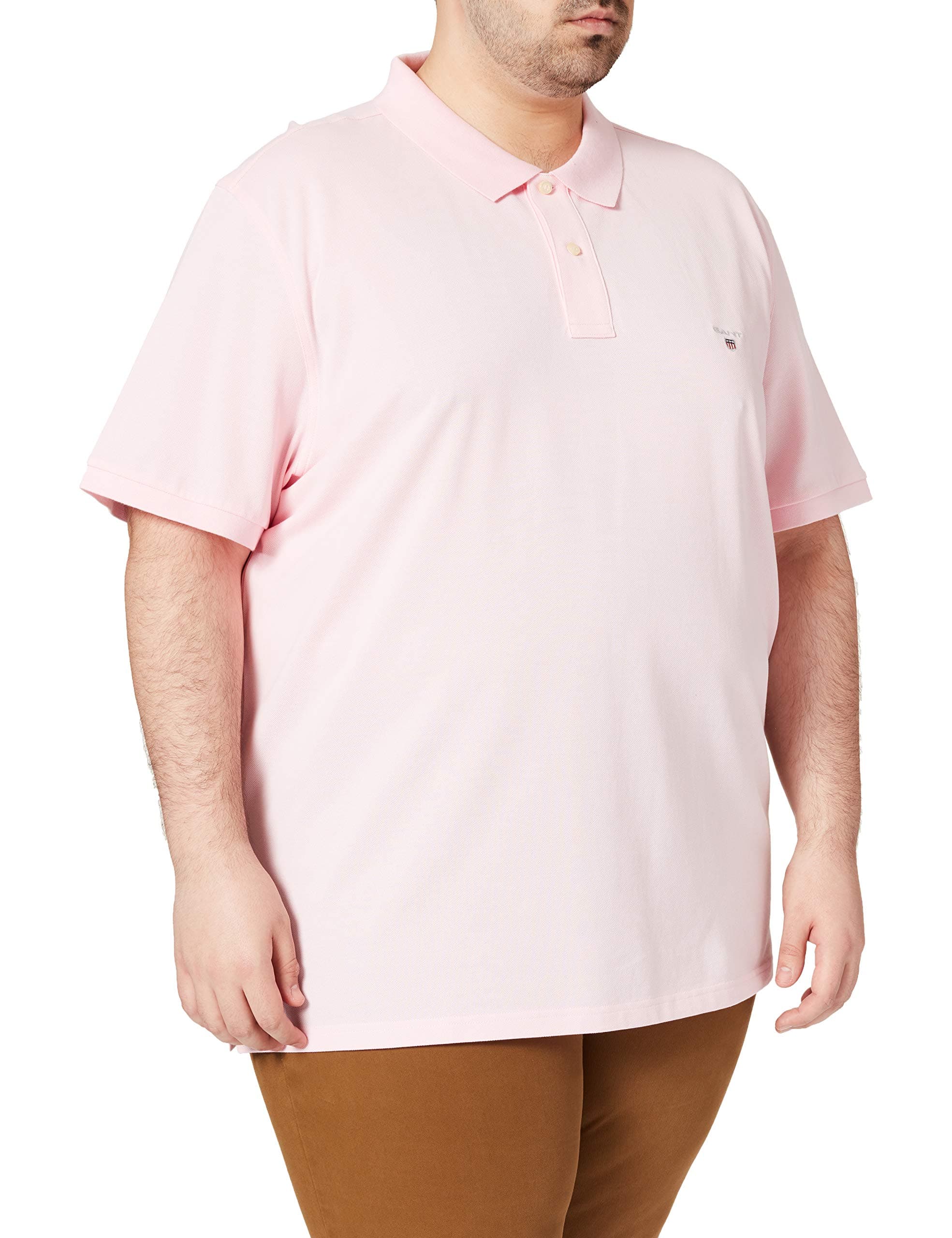Men’s Polo Shirt - Pink - 4XL